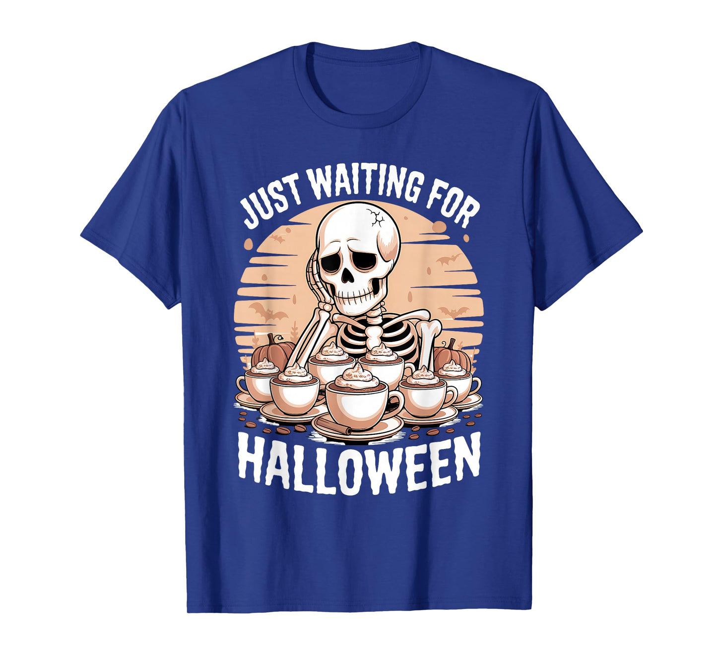 Just Waiting for Halloween Skeleton T-Shirt