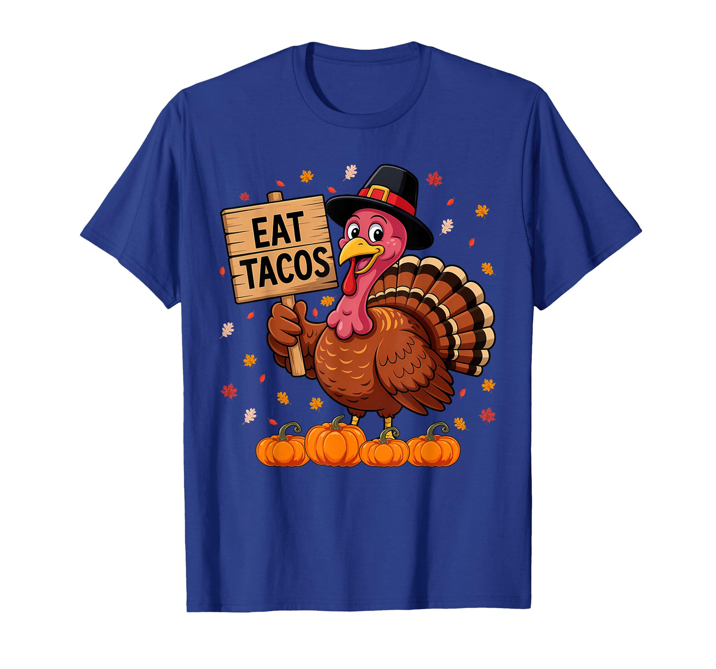 Funny Turkey Thanksgiving Eat Tacos Vegan Pilgrim Kids T-Shirt