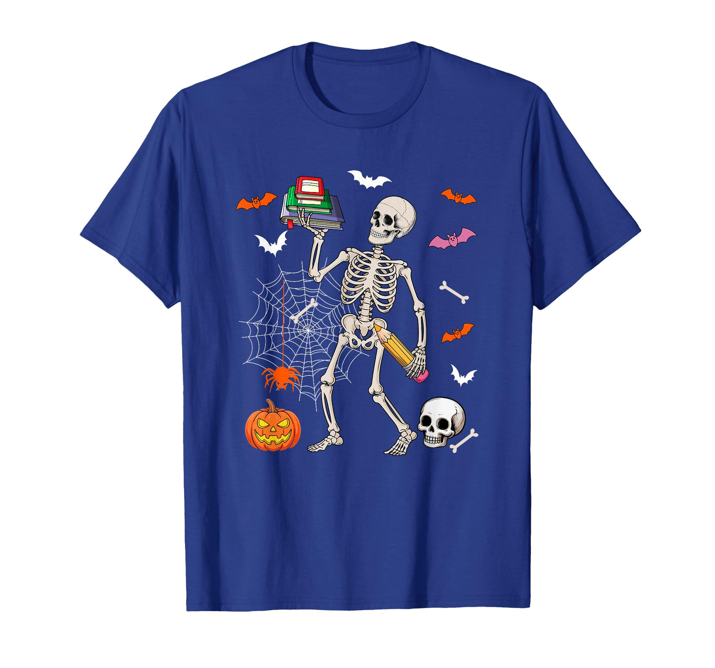 School Secretary Job Horror Skeleton Halloween Costume Team T-Shirt
