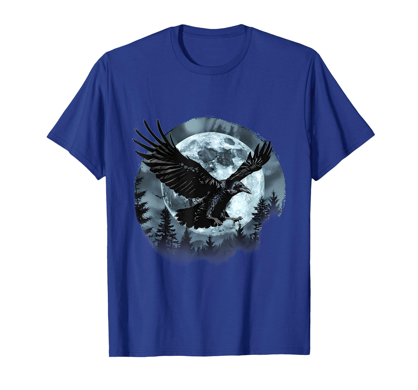 Halloween Raven Forest Spooky Moon Trick Or Treat Artwork T-Shirt
