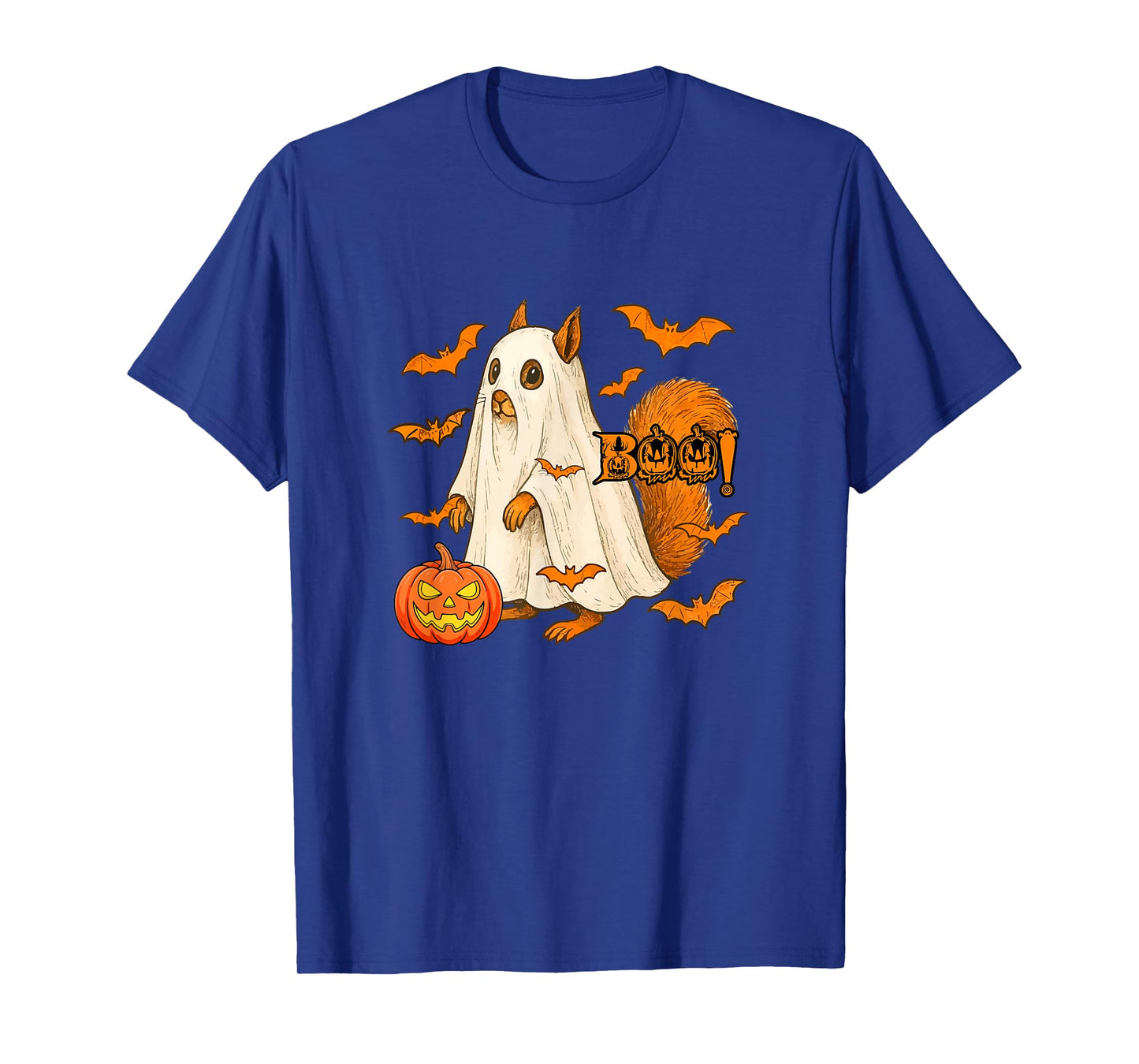 Boo Halloween Squirrel Cosplay Ghost Costume Animal Lover T-Shirt