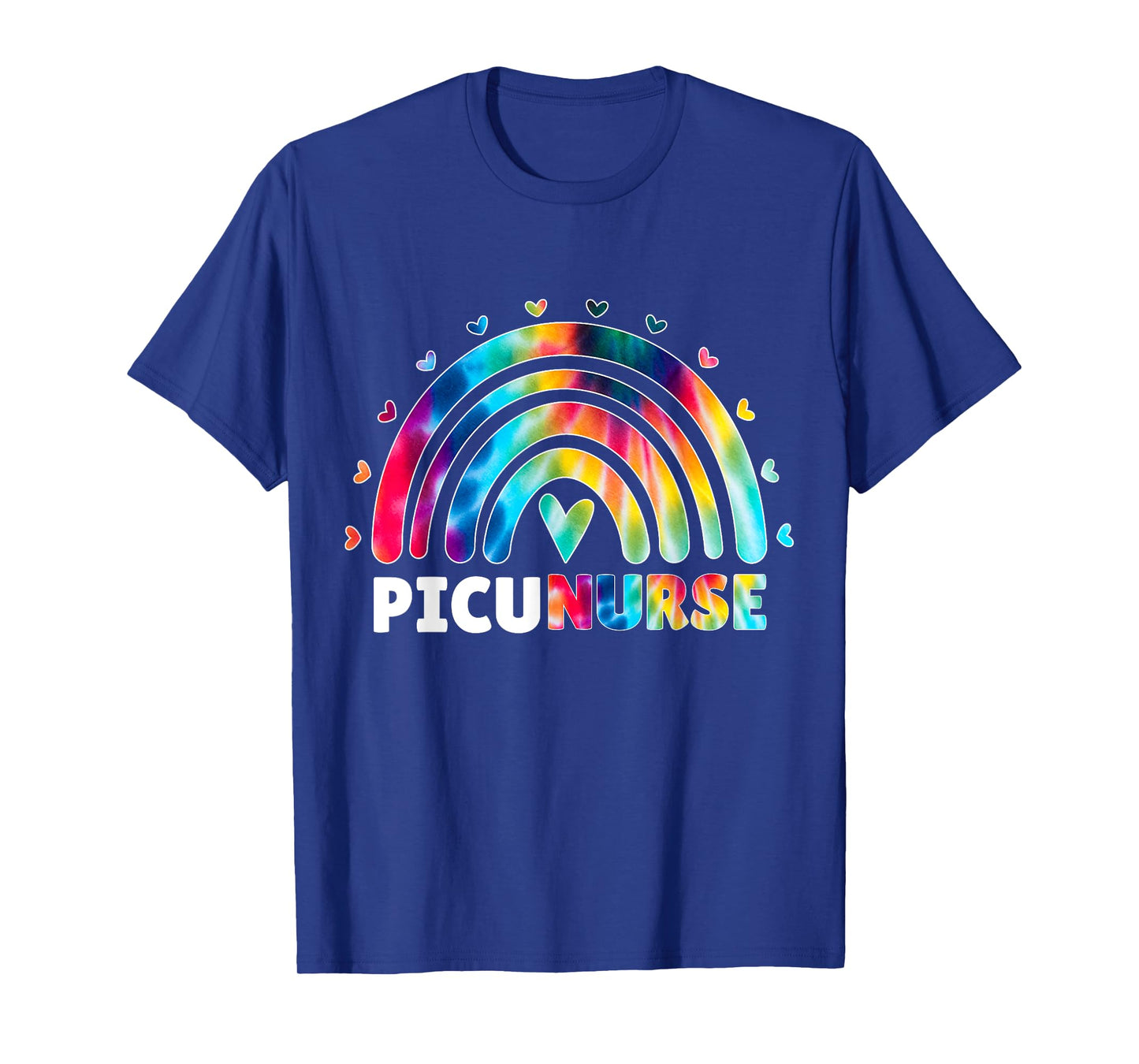 PICU Nurse Rainbow Tie Dye Fun Pediatric Intensive Care Unit T-Shirt