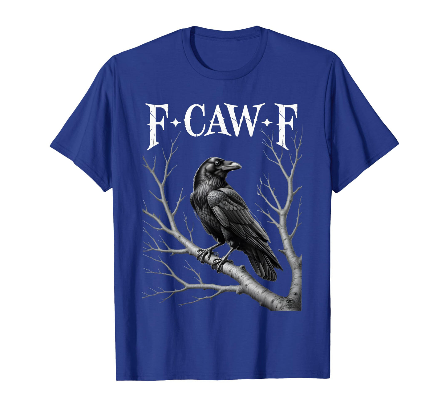 F-Caw-F Funny Black Crow Bird Moon Gothic Adult Humor T-Shirt