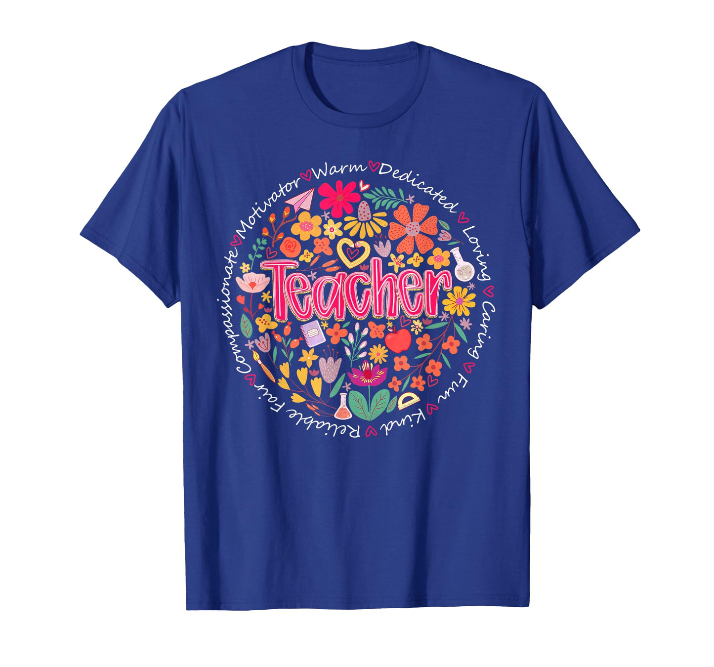 Teach Love Inspire Wildflower Teacher Funny Back To School T-Shirt