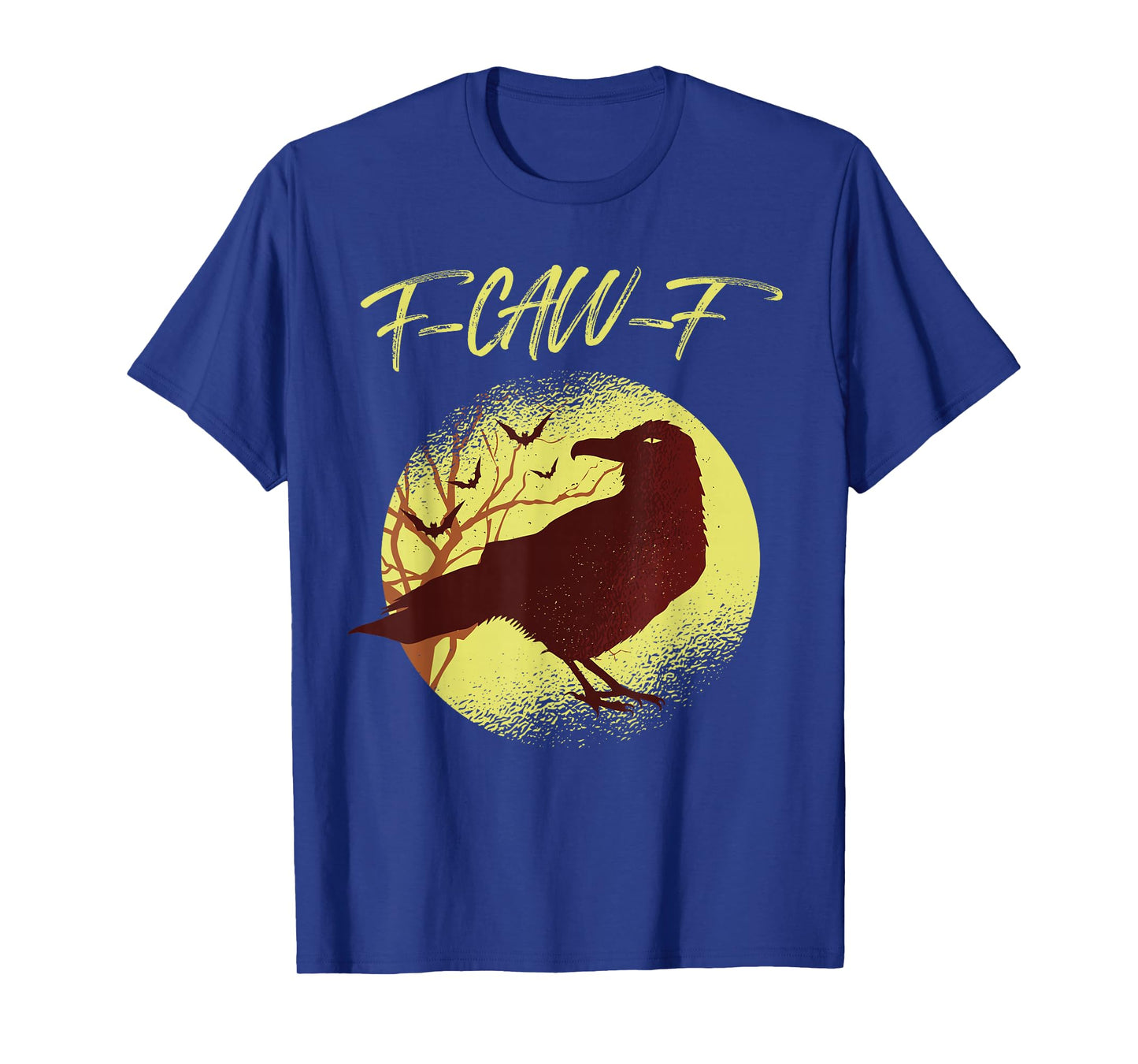 Funny Black Crow F-Caw-F Black Bird Raven Moon Men Women T-Shirt