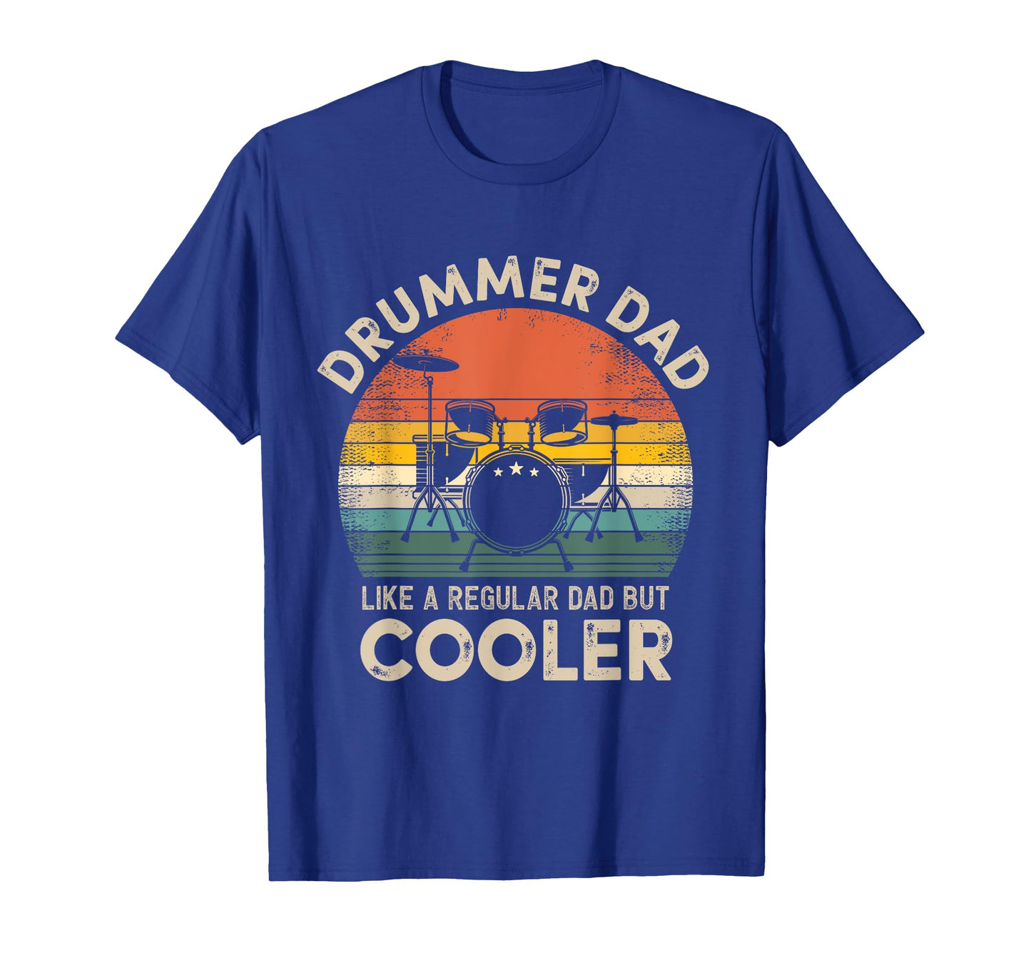 Vintage Drummer Dad Like A Regular Retro Drums Dad T-Shirt