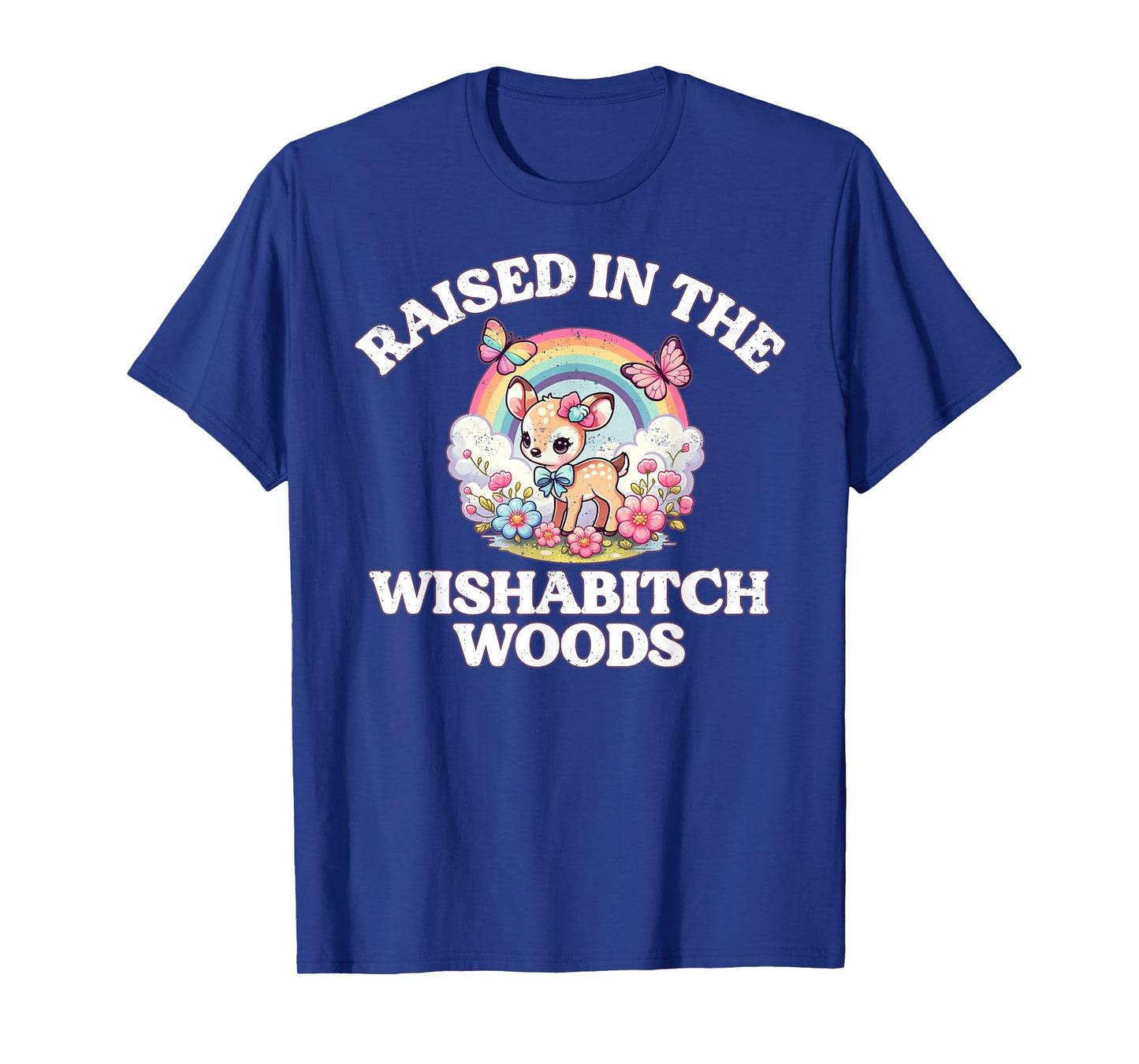 Funny Raised In The Wishabitch Woods Whimsical Hiking Art T-Shirt