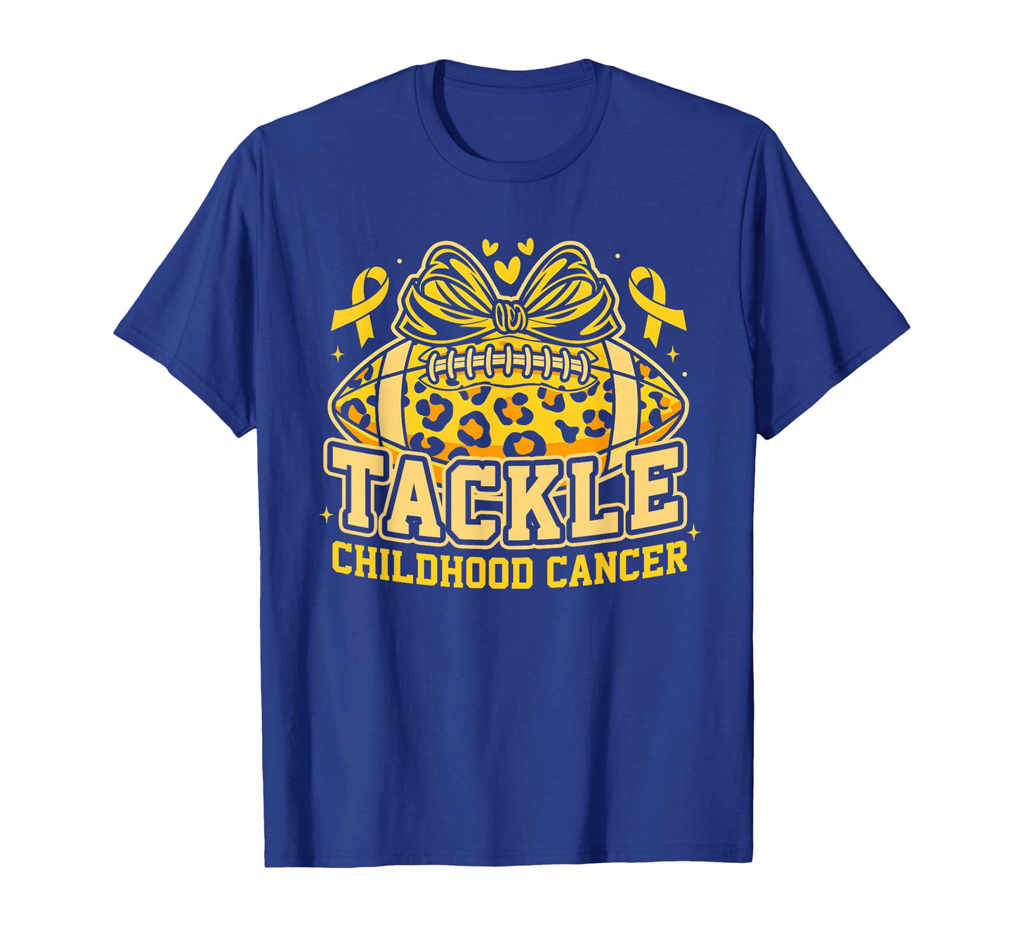 Tackle Childhood Cancer Football Childhood Cancer Awareness T-Shirt