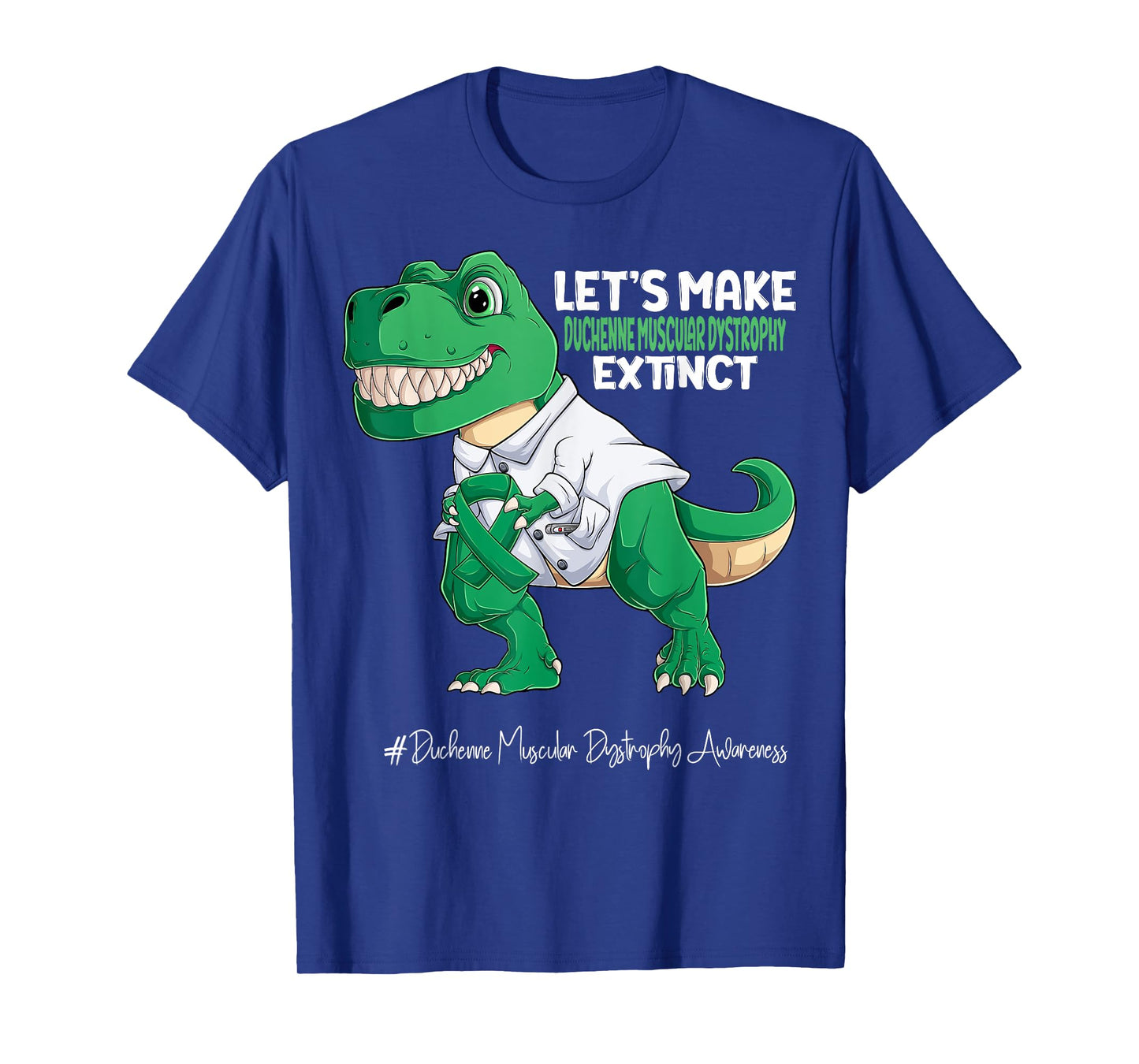 Green Ribbon Trex Duchenne Muscular Dystrophy Awareness T-Shirt