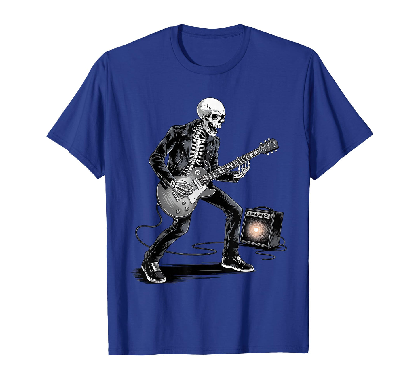 Funny Skeleton Halloween Costume for Rock and Roll Musician T-Shirt