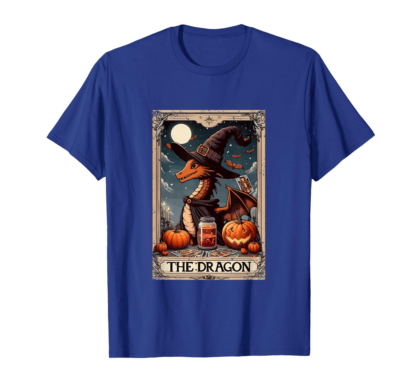 The Dragon Halloween Witch Cute Tarot Card Lover Player T-Shirt