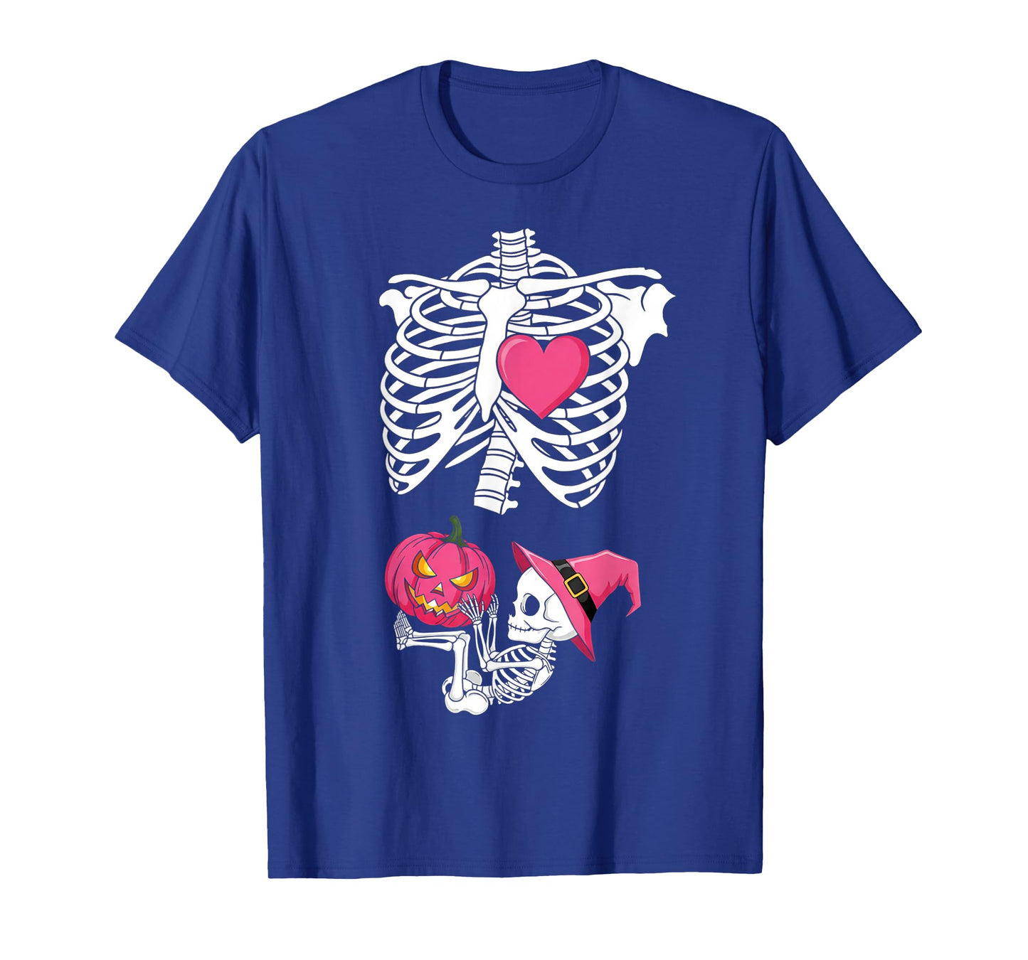 Skeleton Baby Rib Cage Halloween Pregnancy Announcement T-Shirt