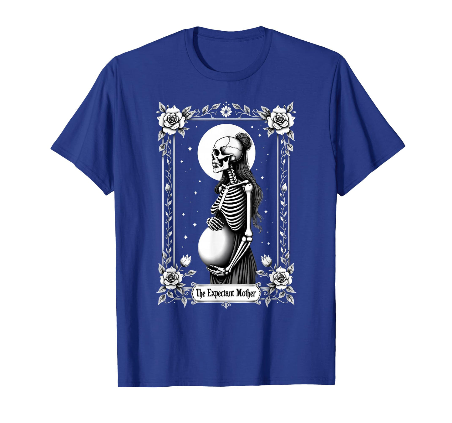 Gothic Tarot Card Mom Skeleton Expectant Mother T-Shirt