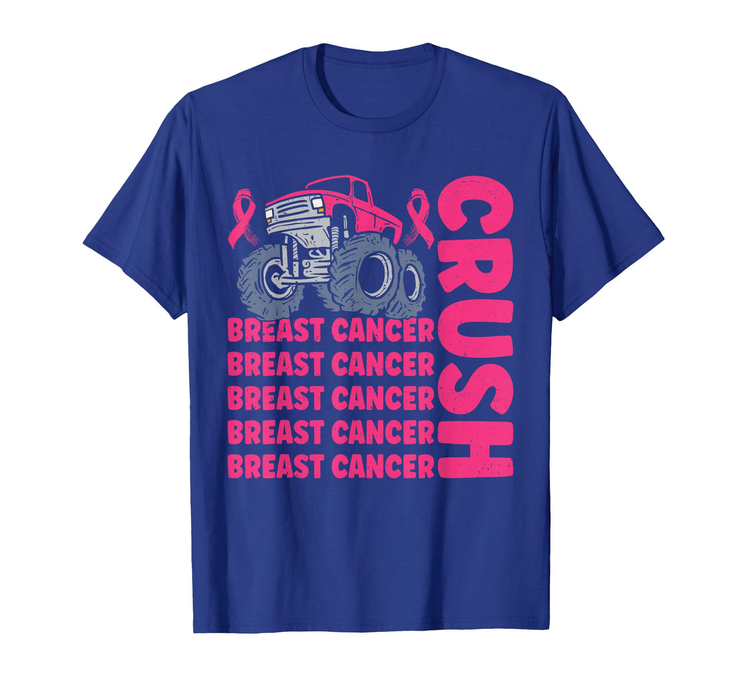 Crush Breast Cancer Awareness Truck pink Women Men Boys T-Shirt