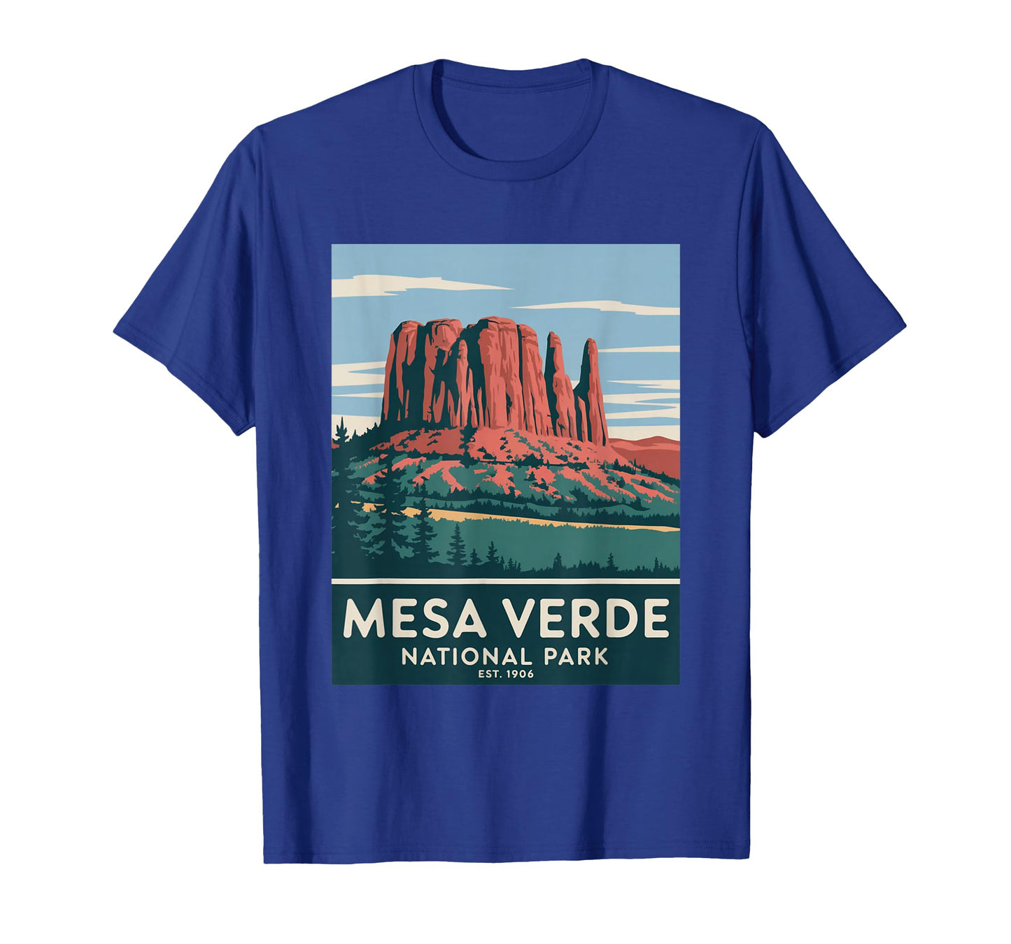Mesa Verde National Park Vintage Camping Hiking Men Women T-Shirt