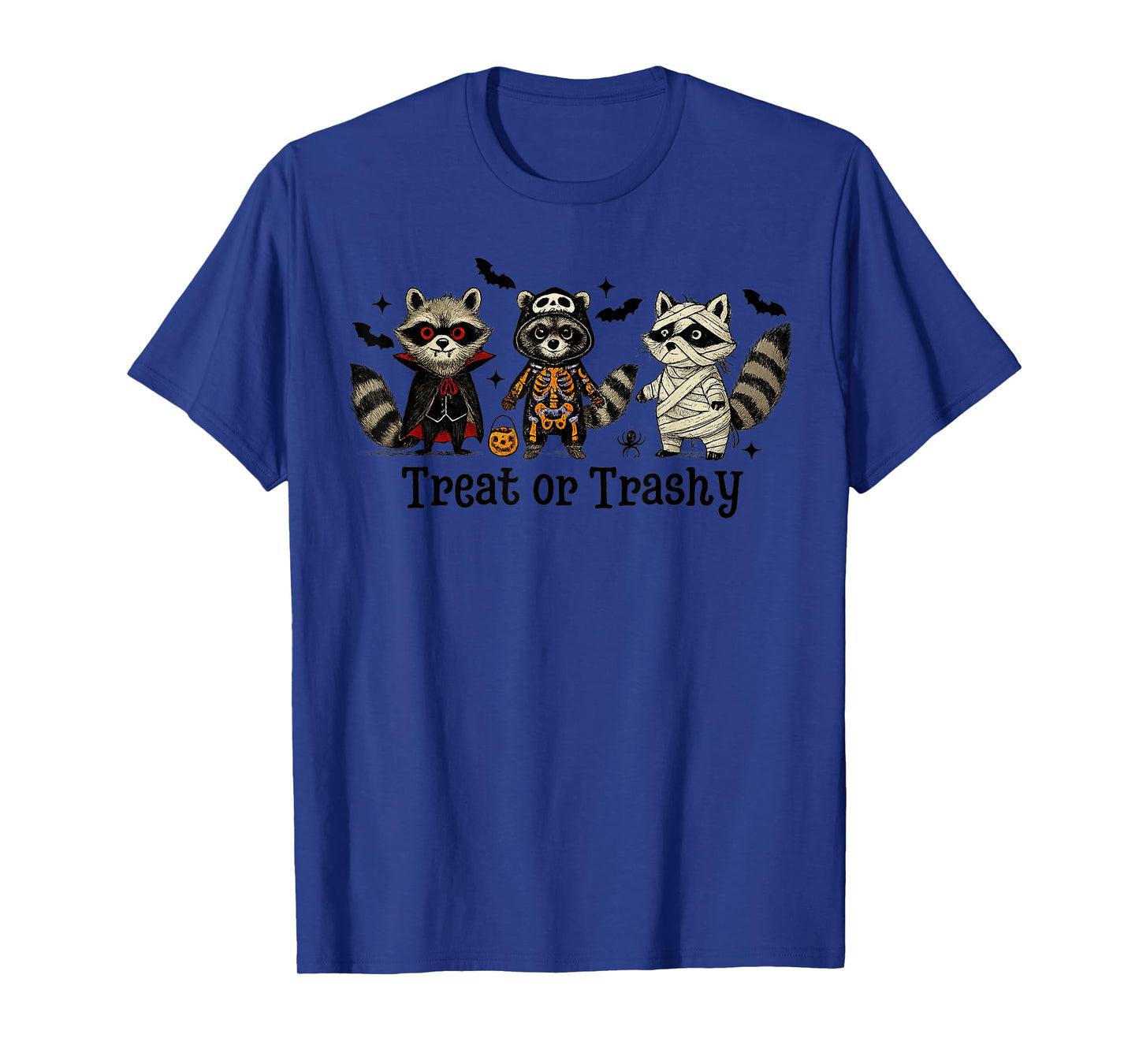 Treat or Trashy β Halloween Raccoon Skeleton Vampire Mummy T-Shirt