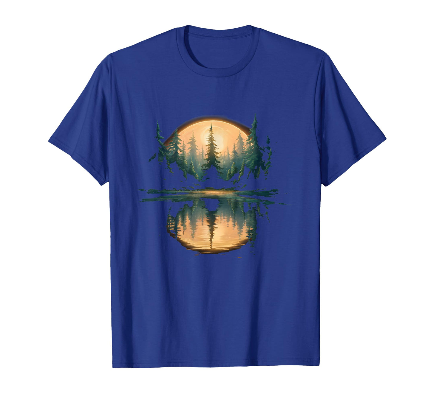 Wildlife Trees Outdoors Nature Retro Forest Graphic For Men T-Shirt