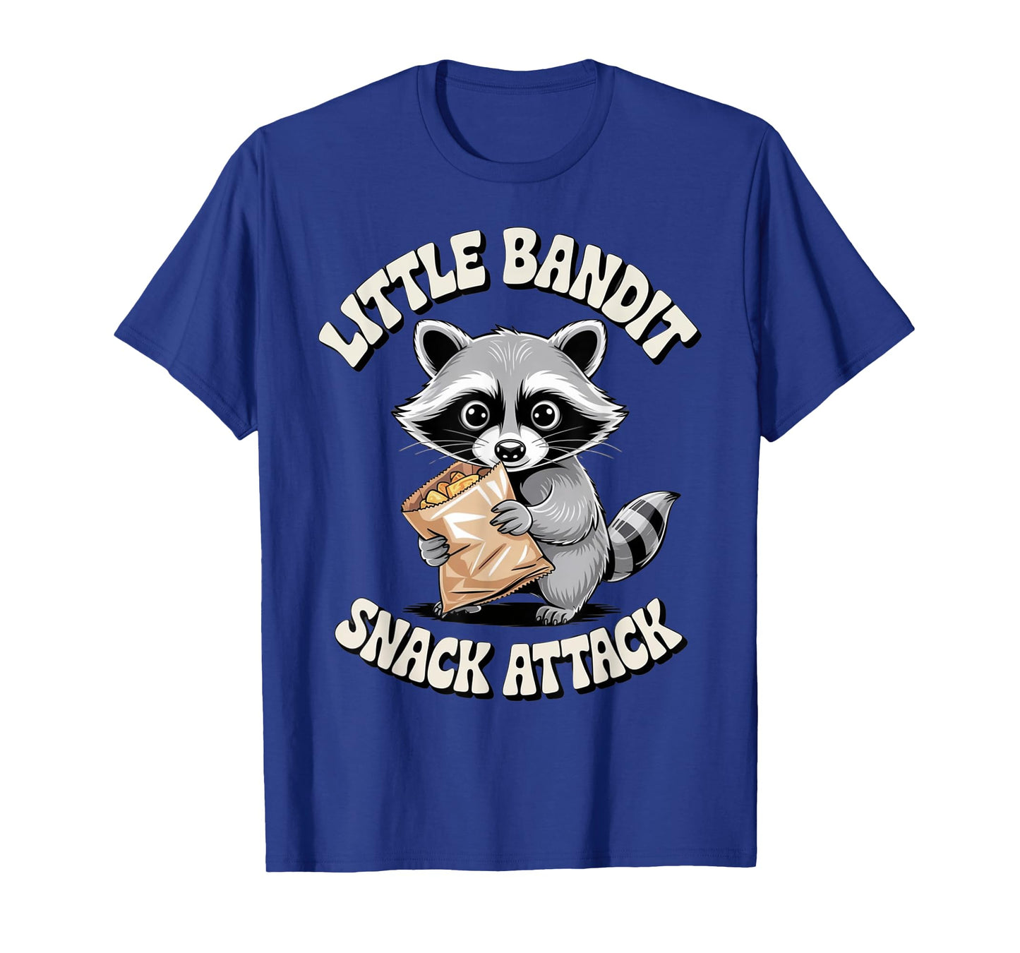 Little Bandit Snack Attak Funny Raccoon Snack Attack T-Shirt