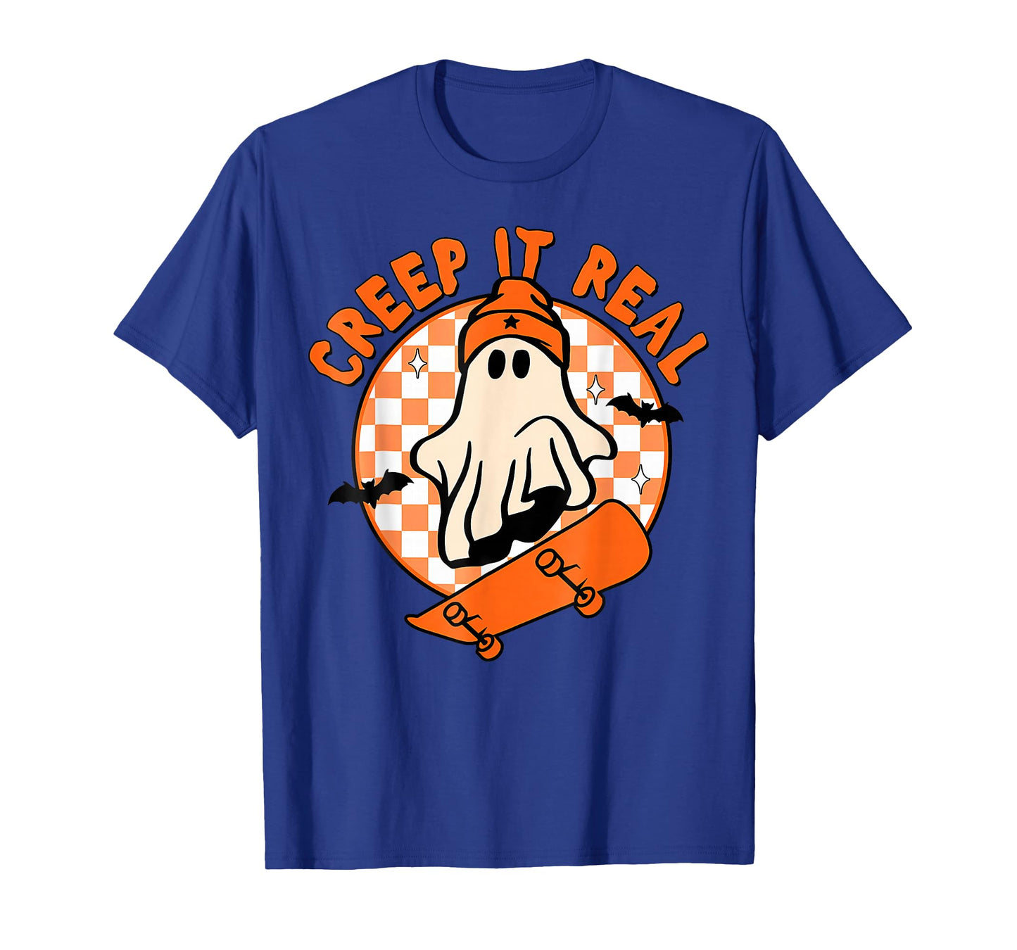 Vintage Retro Halloween Creep It Real Ghost Boy Fall Season T-Shirt