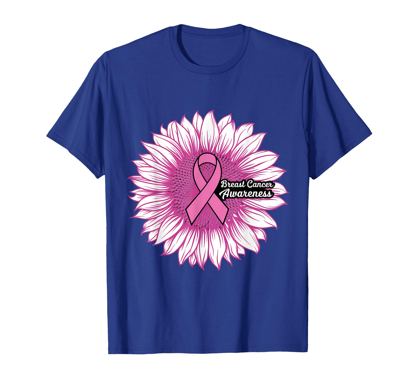 Breast Cancer Awareness Month Sunflower Pink Ribbon T-Shirt