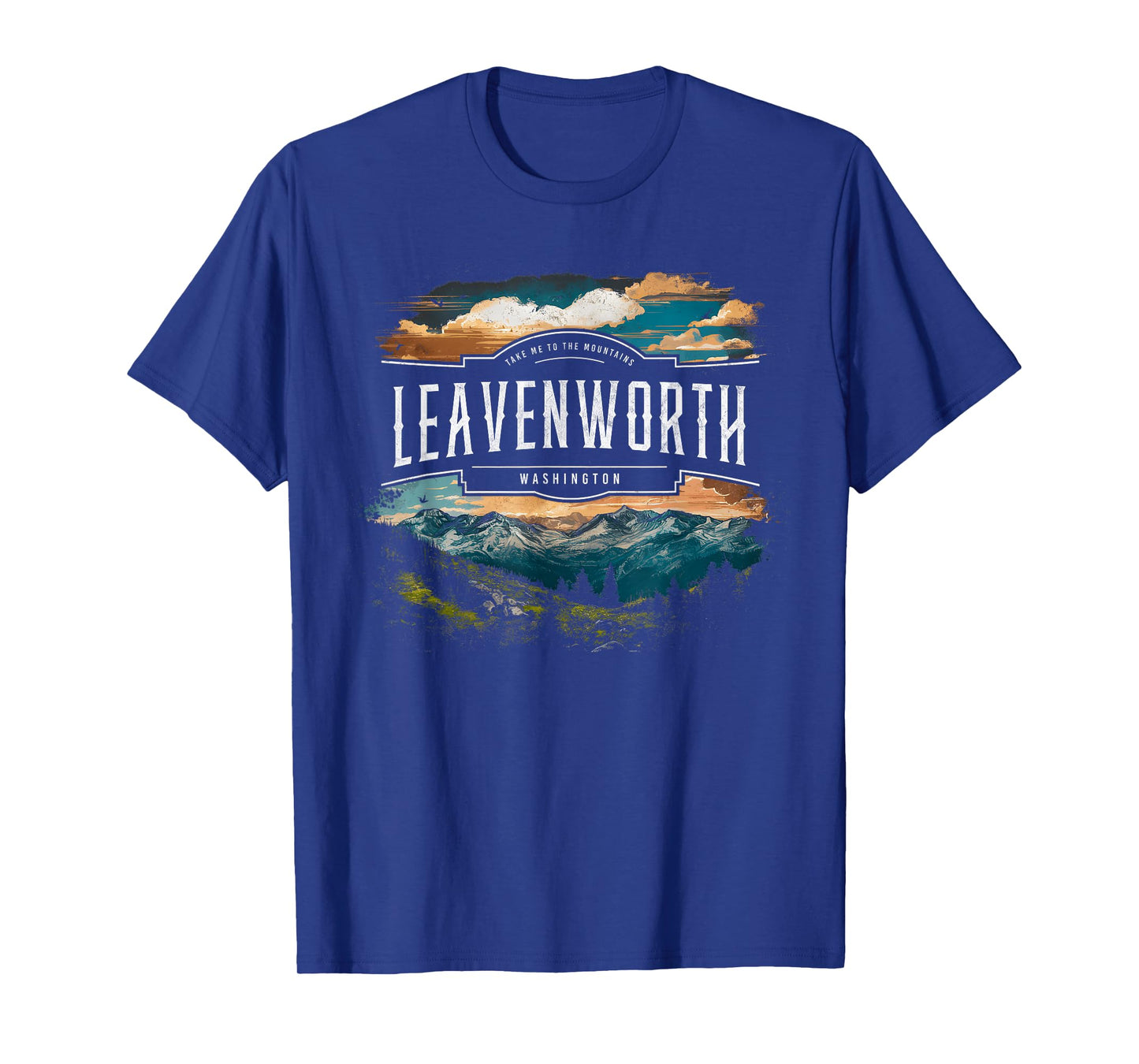 Leavenworth Mountains Washington Hiking Outdoors Vintage T-Shirt