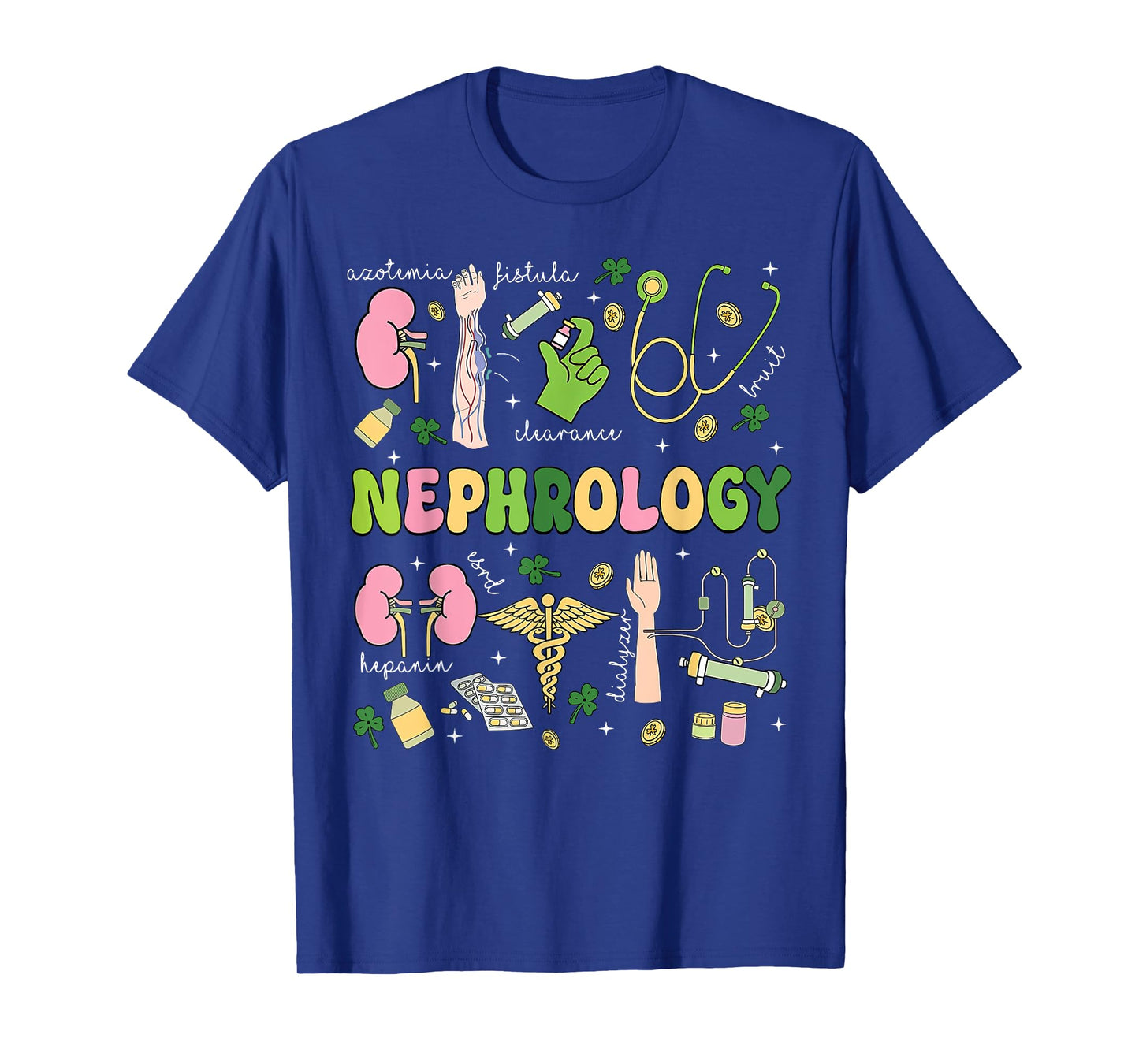 Retro Nephrology Nurse Kidney Dialysis Tech St Patricks Day T-Shirt