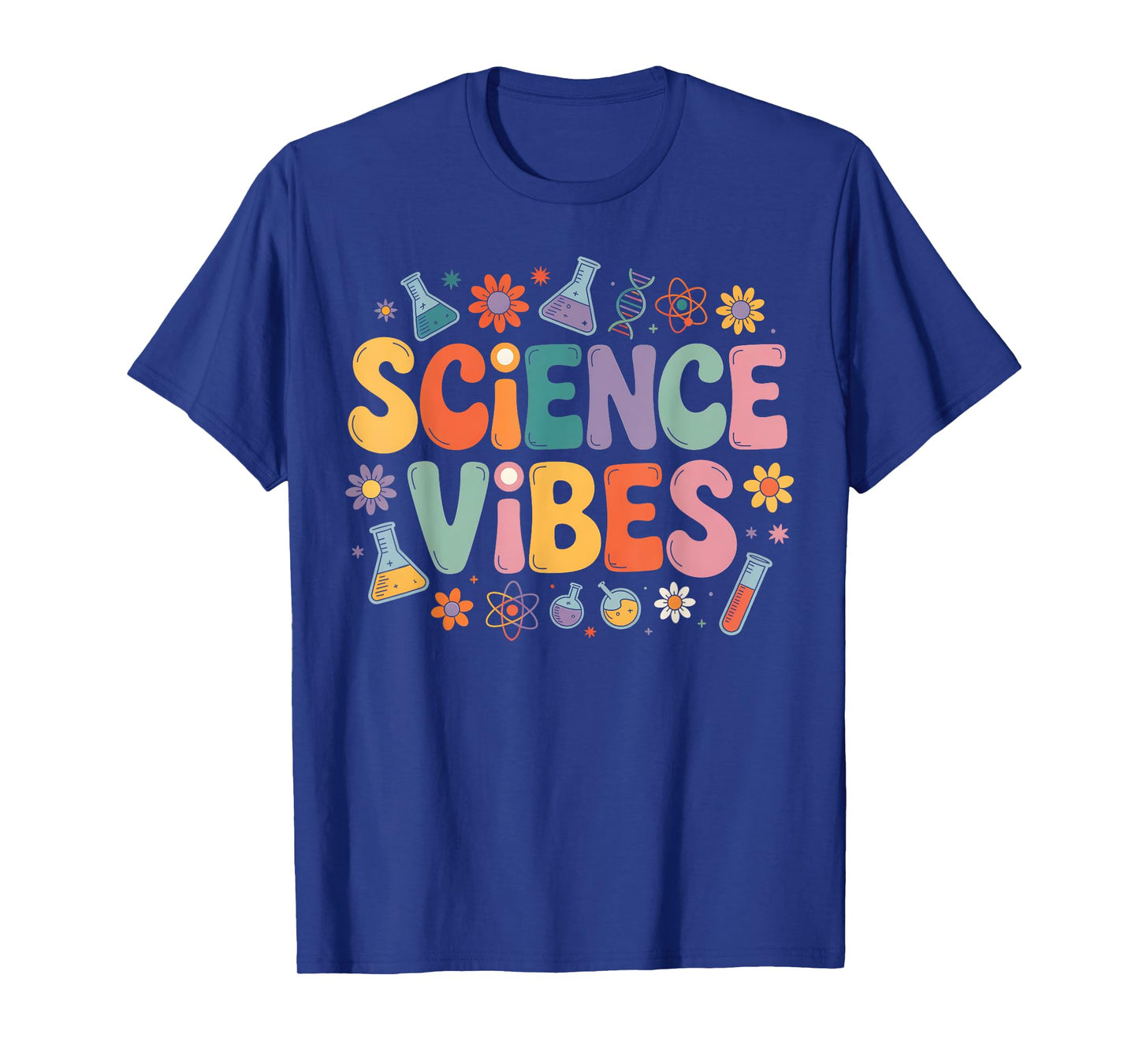 Science Vibes Retro 1st Day of Back To School Groovy Teacher T-Shirt