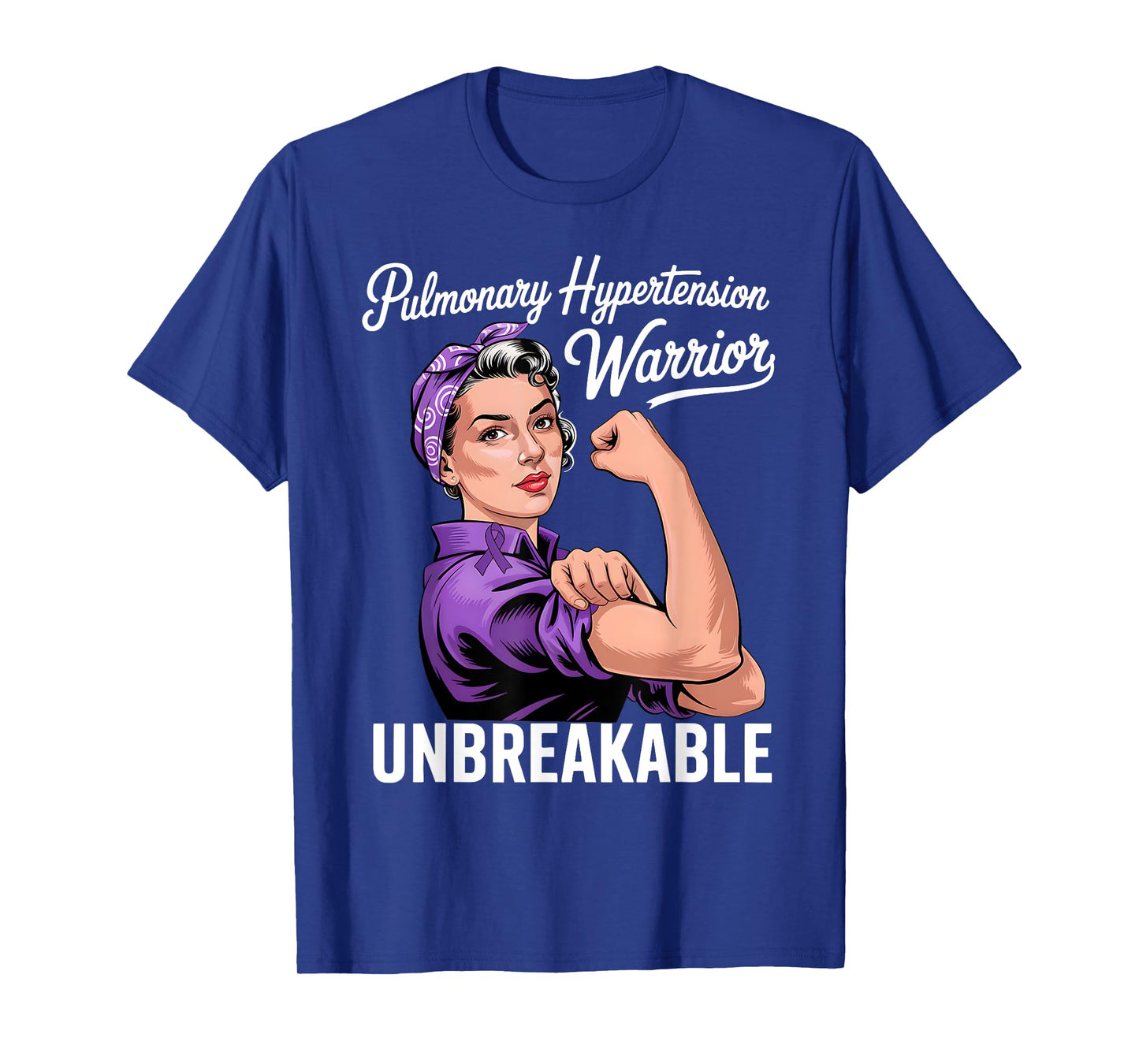 Pulmonary Hypertension Warrior Unbreakable Purple Awareness T-Shirt