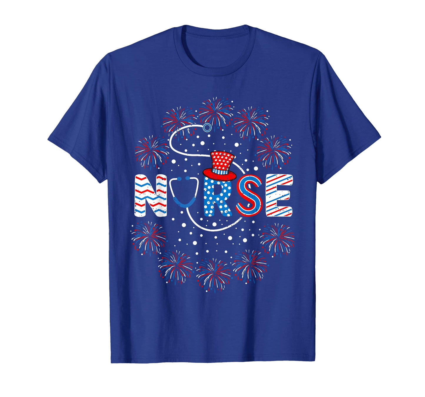 4th of July Nurse American Flag Fourth Of July Nurse T-Shirt