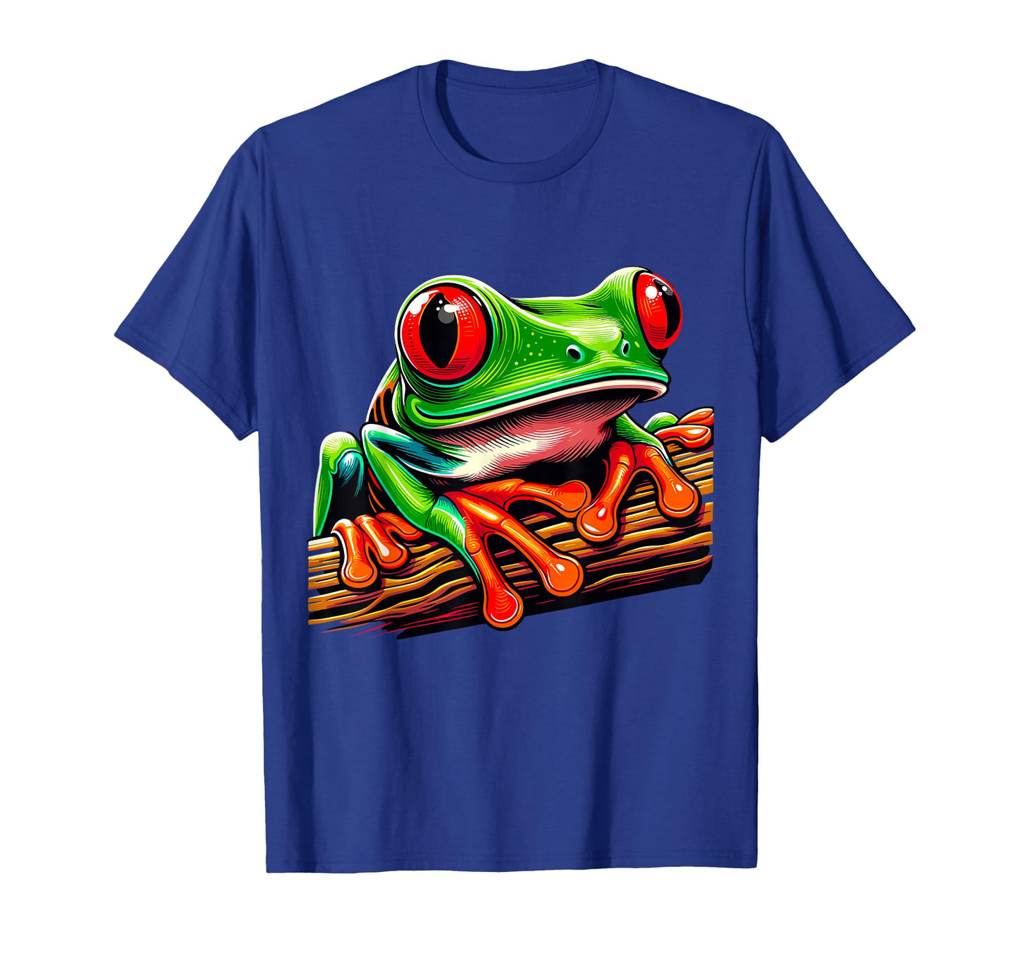 Humorous Frog lover Gifts Green Body Tree Frog Red Eyed Tree Frog Rainforest Amphibian T-Shirt