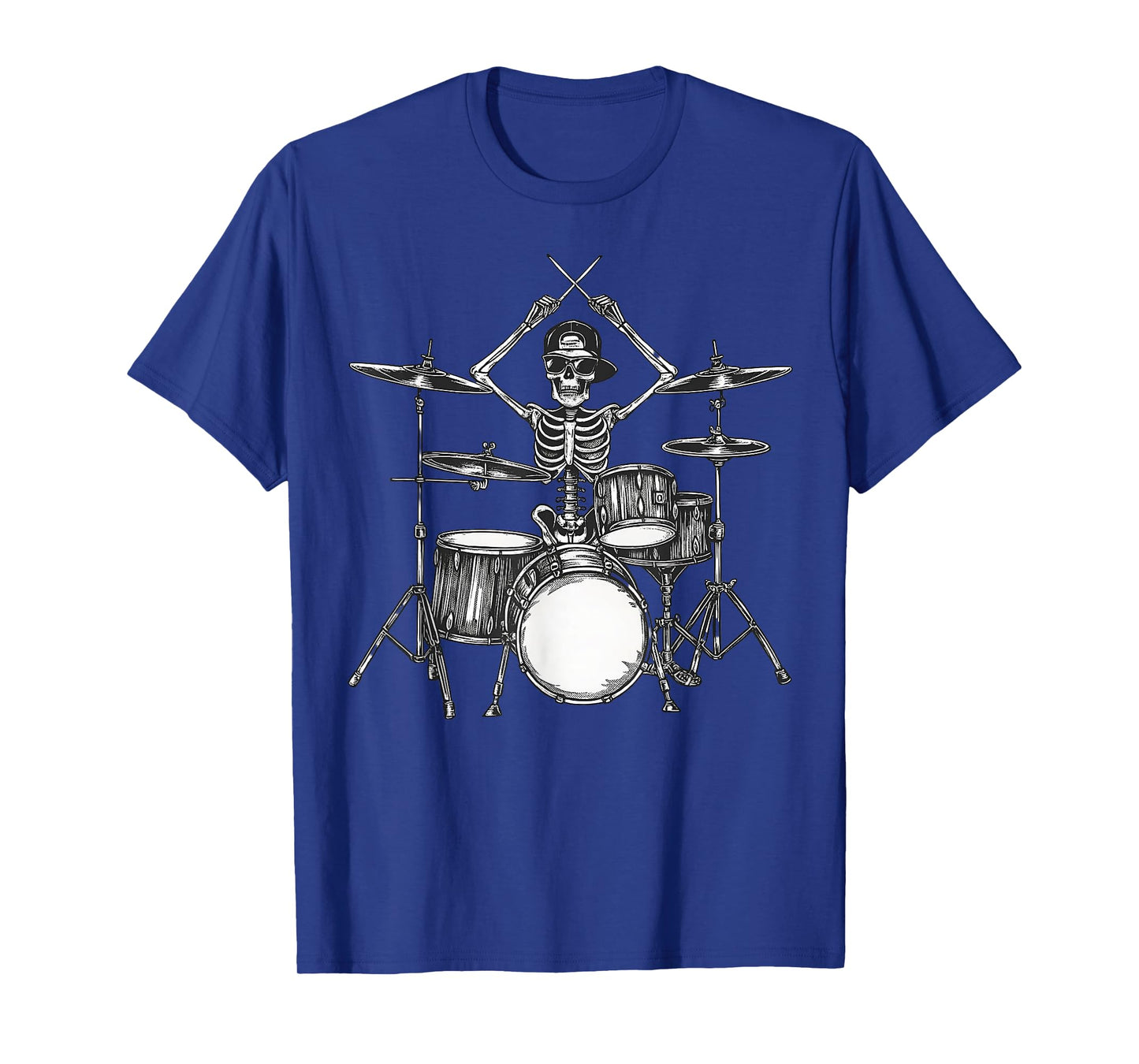 Skeleton Percussionist Drummer Halloween Rock & Roll Music T-Shirt
