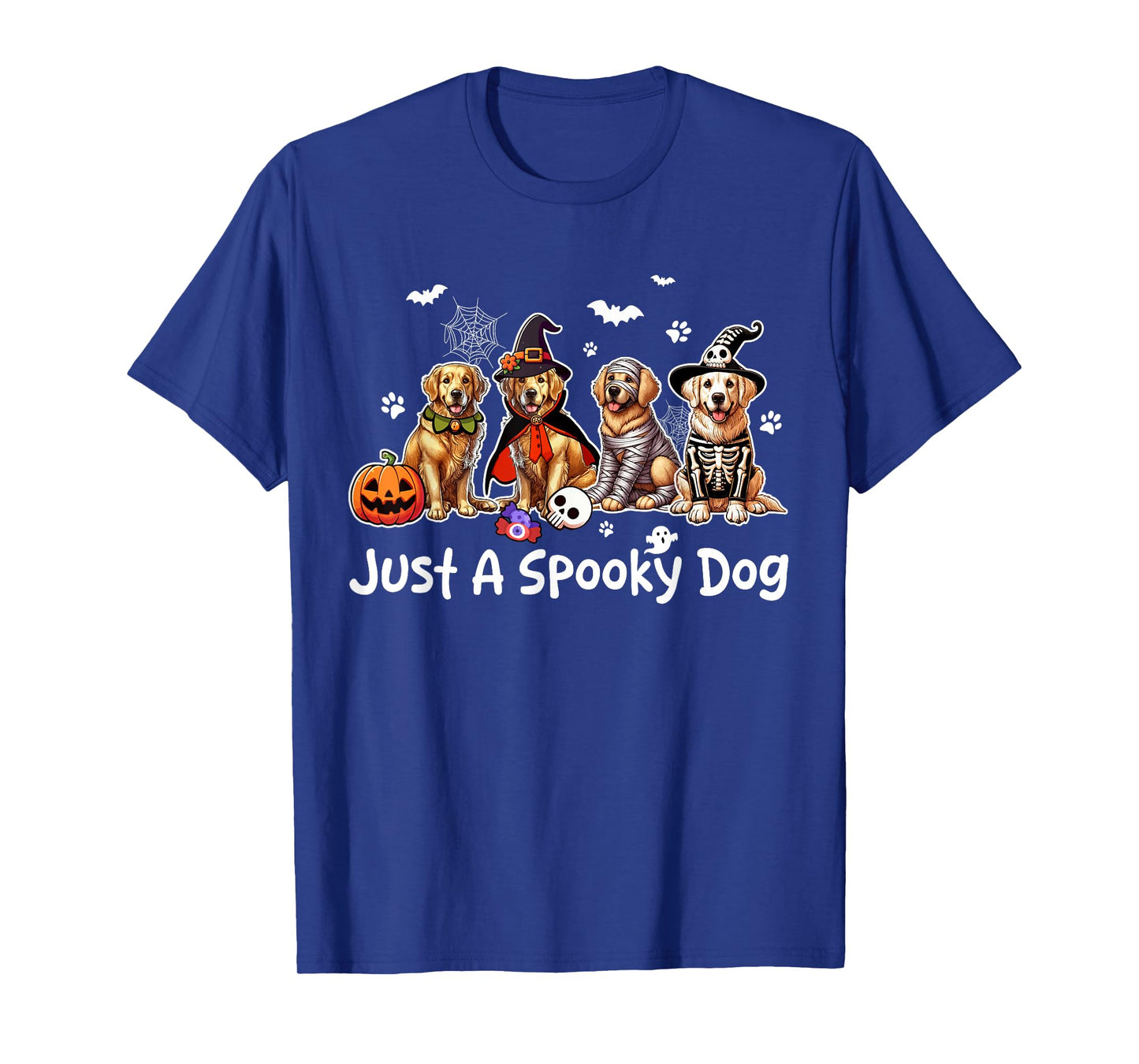 Just A Spooky Halloween Dog Group Golden Retrievers As Witch T-Shirt