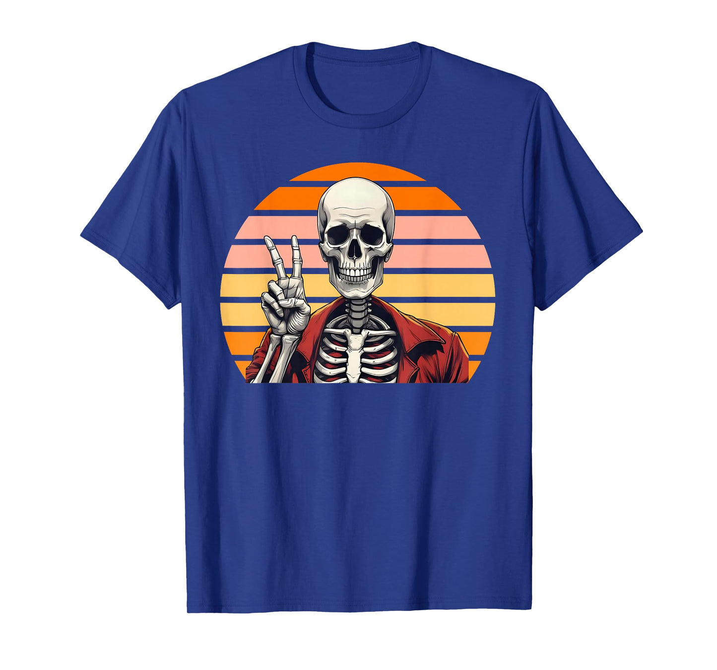 Skeleton Hand Peace Sign, Halloween Skeleton Peace Hands T-Shirt