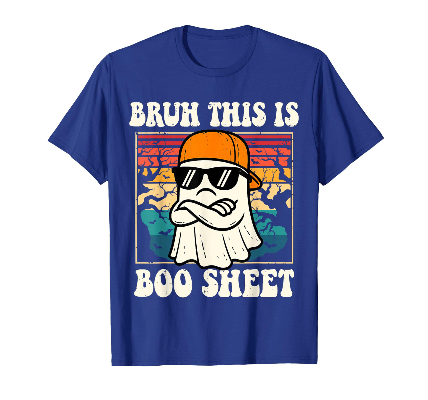Bruh This is Boo Sheet Funny Ghost Halloween Men Boys Kids T-Shirt