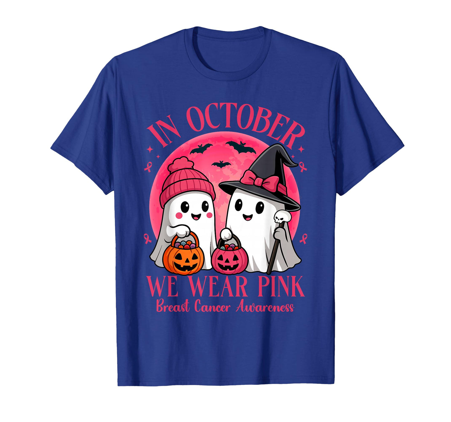 Breast Cancer Halloween for Women in October We Wear Pink T-Shirt