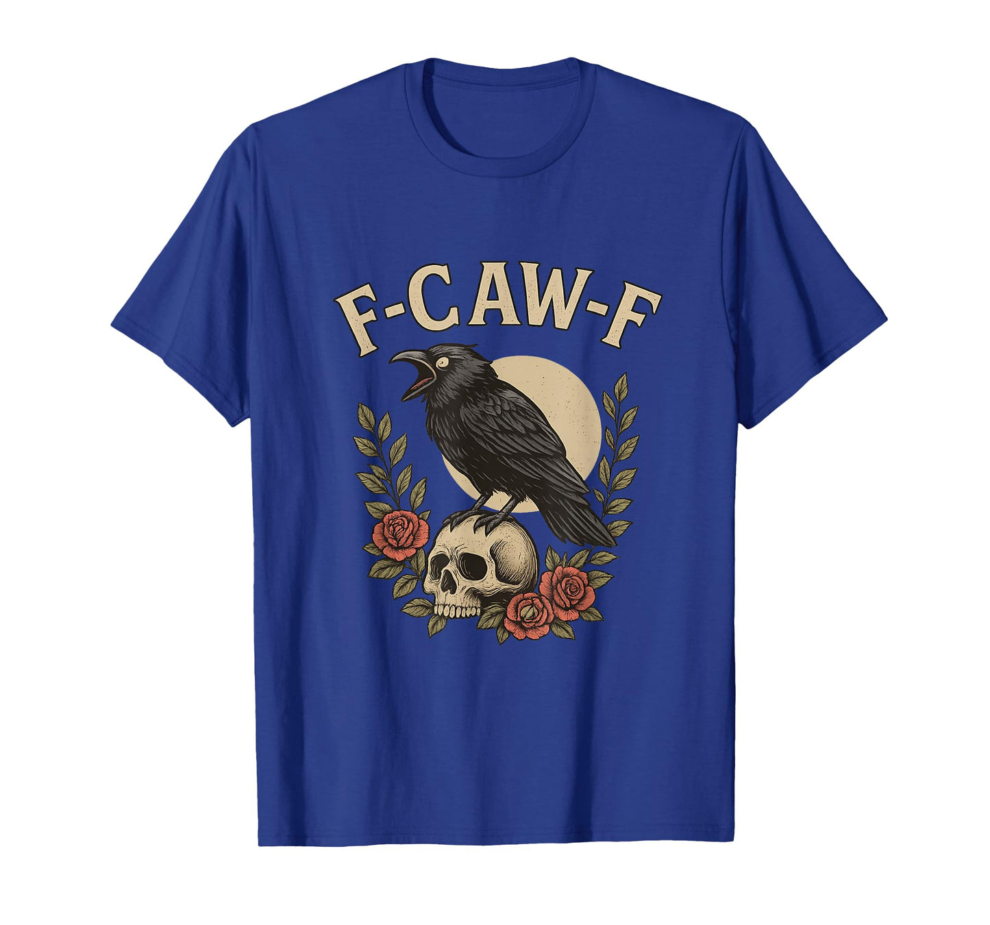 Raven Skull Floral Art for Nature Lovers T-Shirt