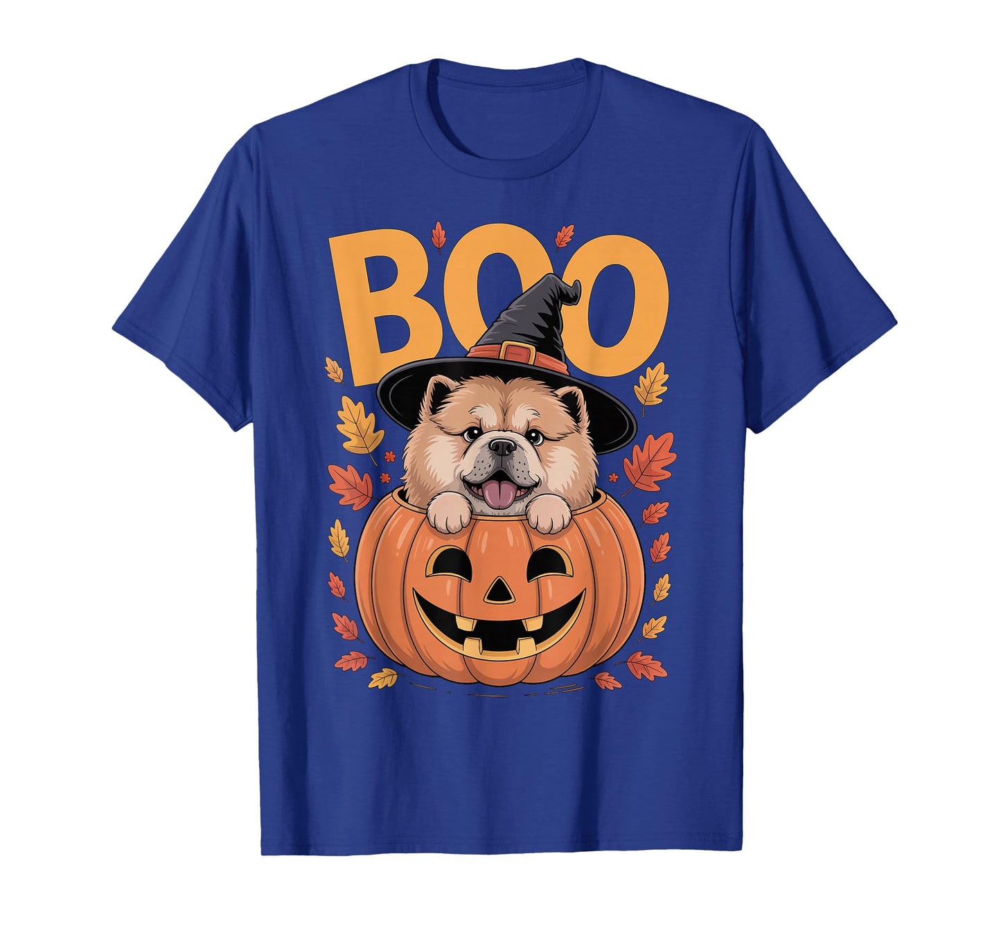 Chow Costume on Pumpkin Halloween Chow Chow T-Shirt