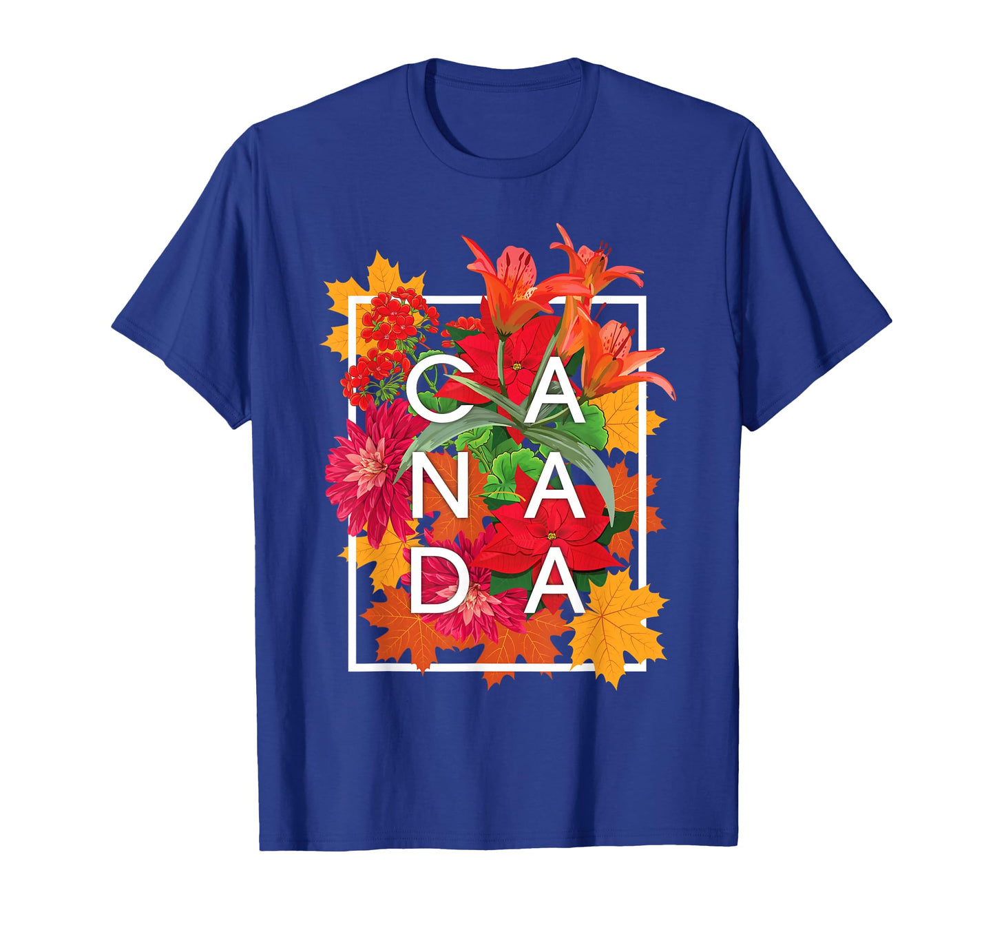 Flowers of Canada Word Art - Canadian Pride T-Shirt
