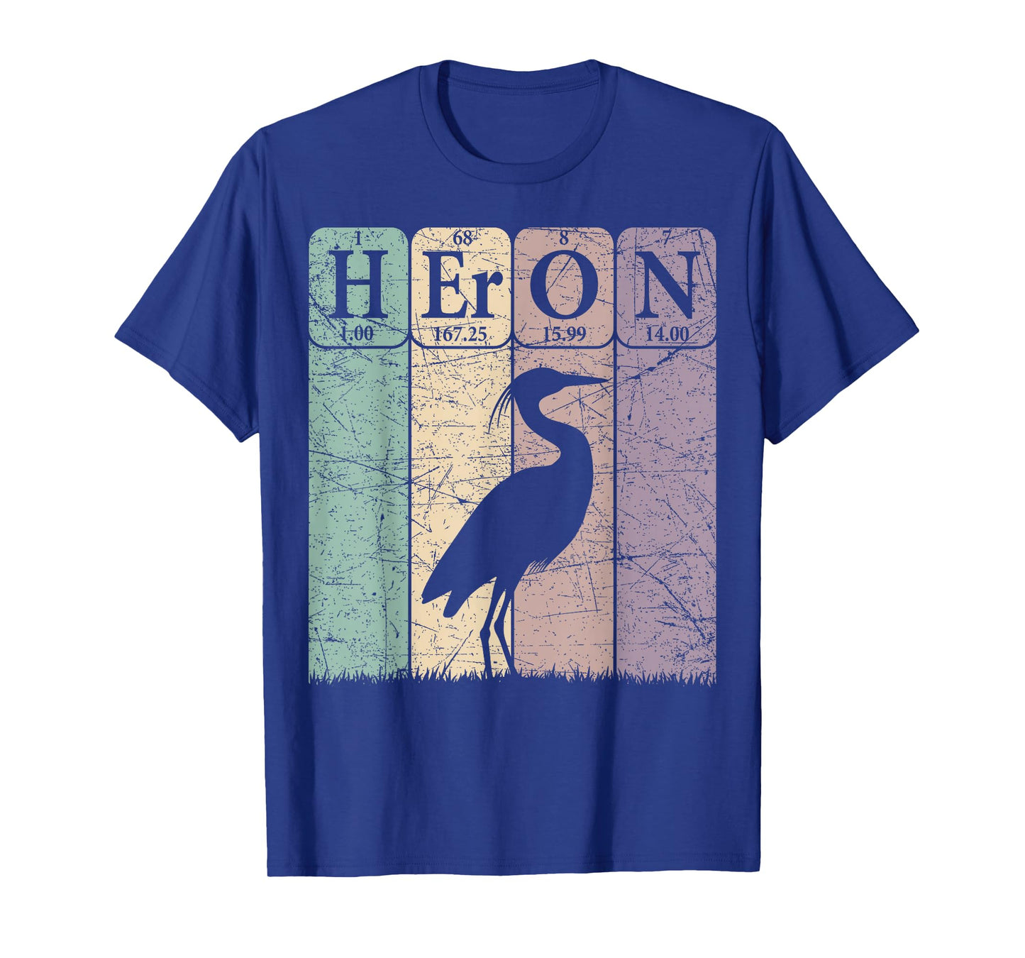 Heron Periodic Table Elements Birdwatching Ornithology T-Shirt