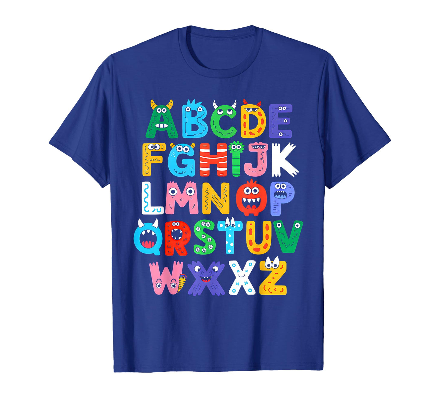 Monster ABC Cute Alphabet Halloween Teacher Costume Kids T-Shirt
