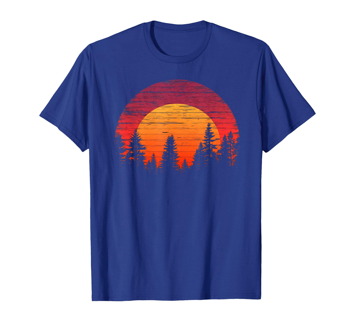 Retro Wilderness Bear Trees Reflection Outdoor Forest T-Shirt
