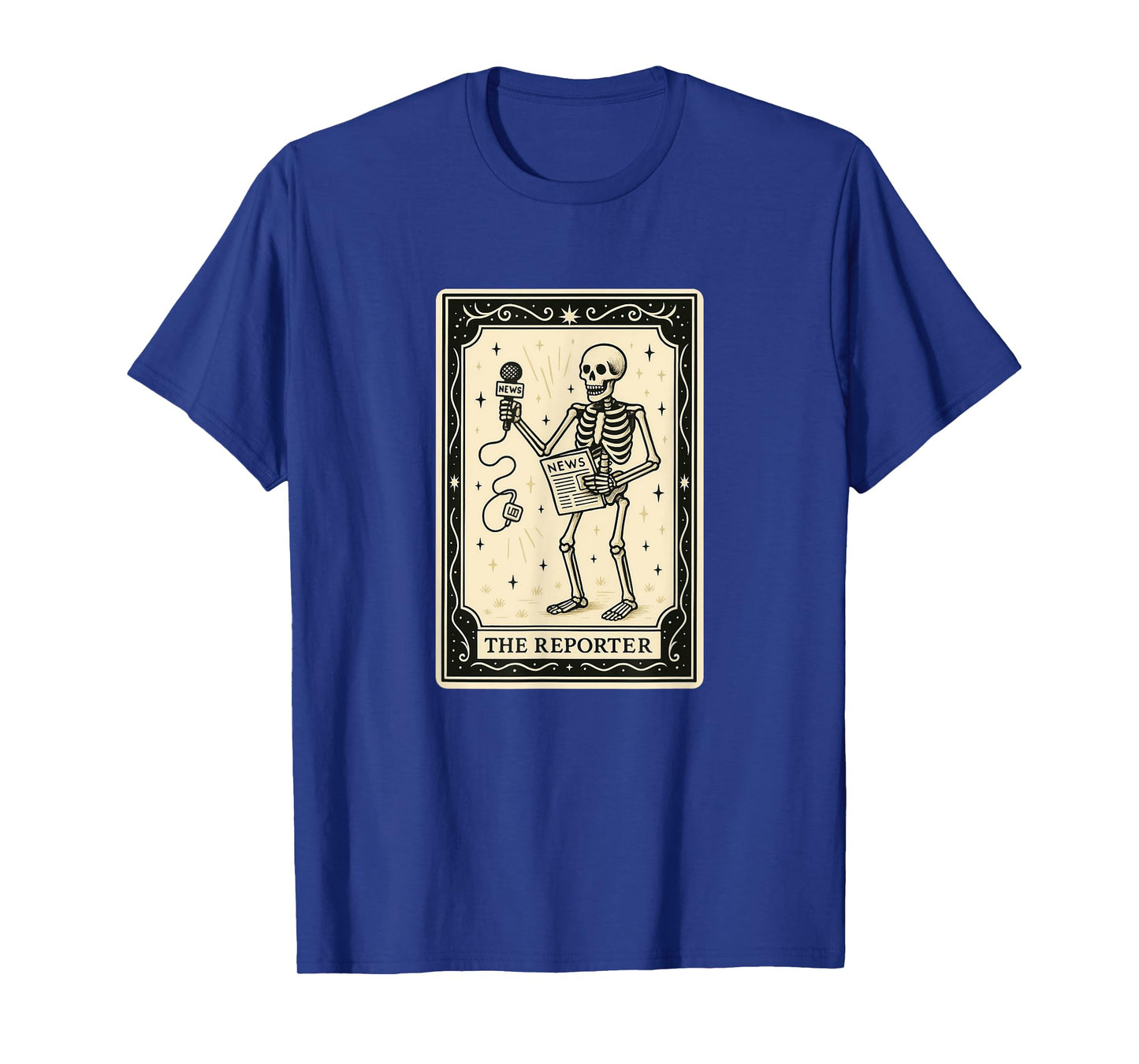 The Reporter Tarot Card - Spooky Gothic News Journalist T-Shirt