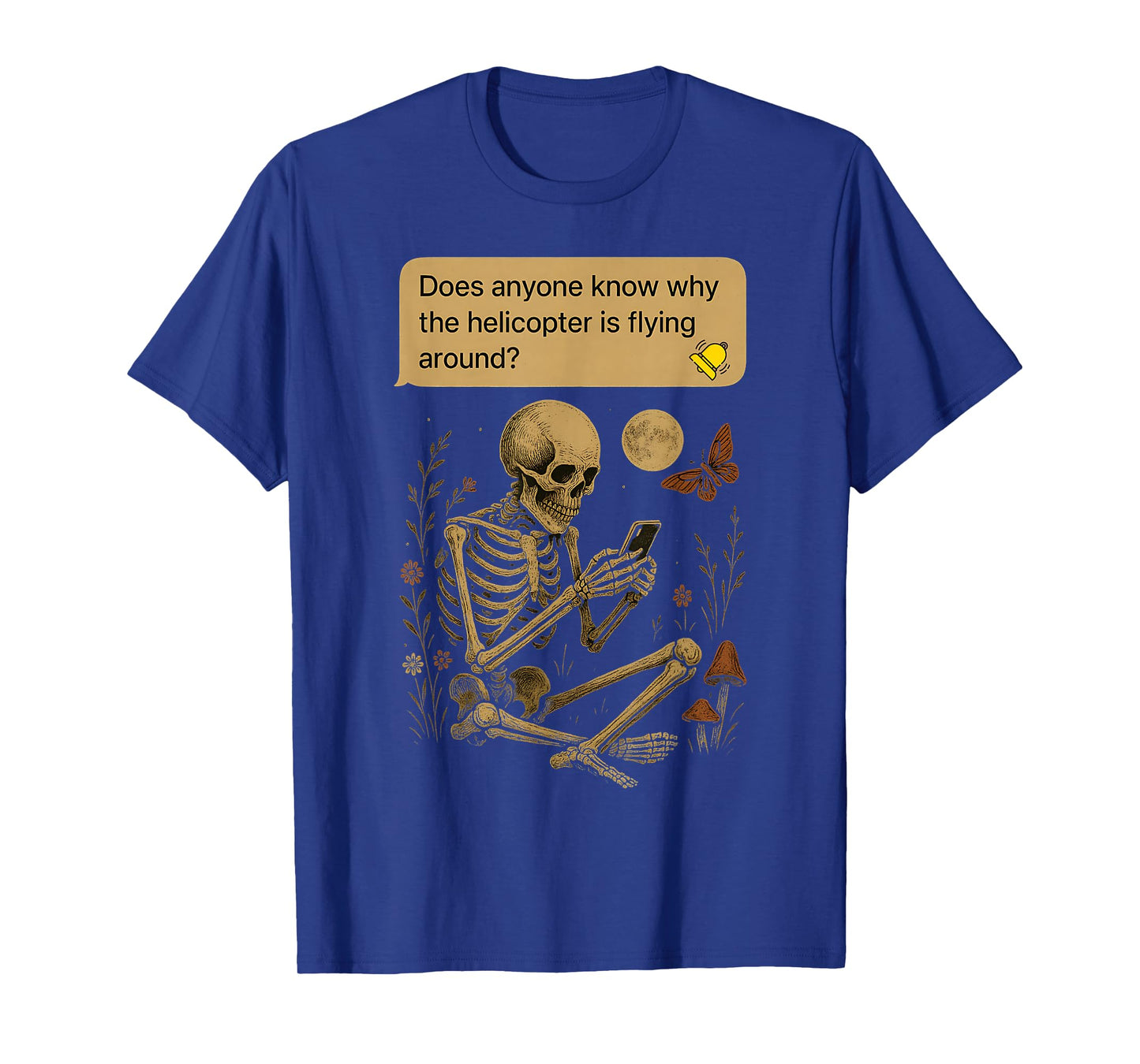 Dark Academia Skeleton Shiry Funny Neighborhood Alert T-Shirt