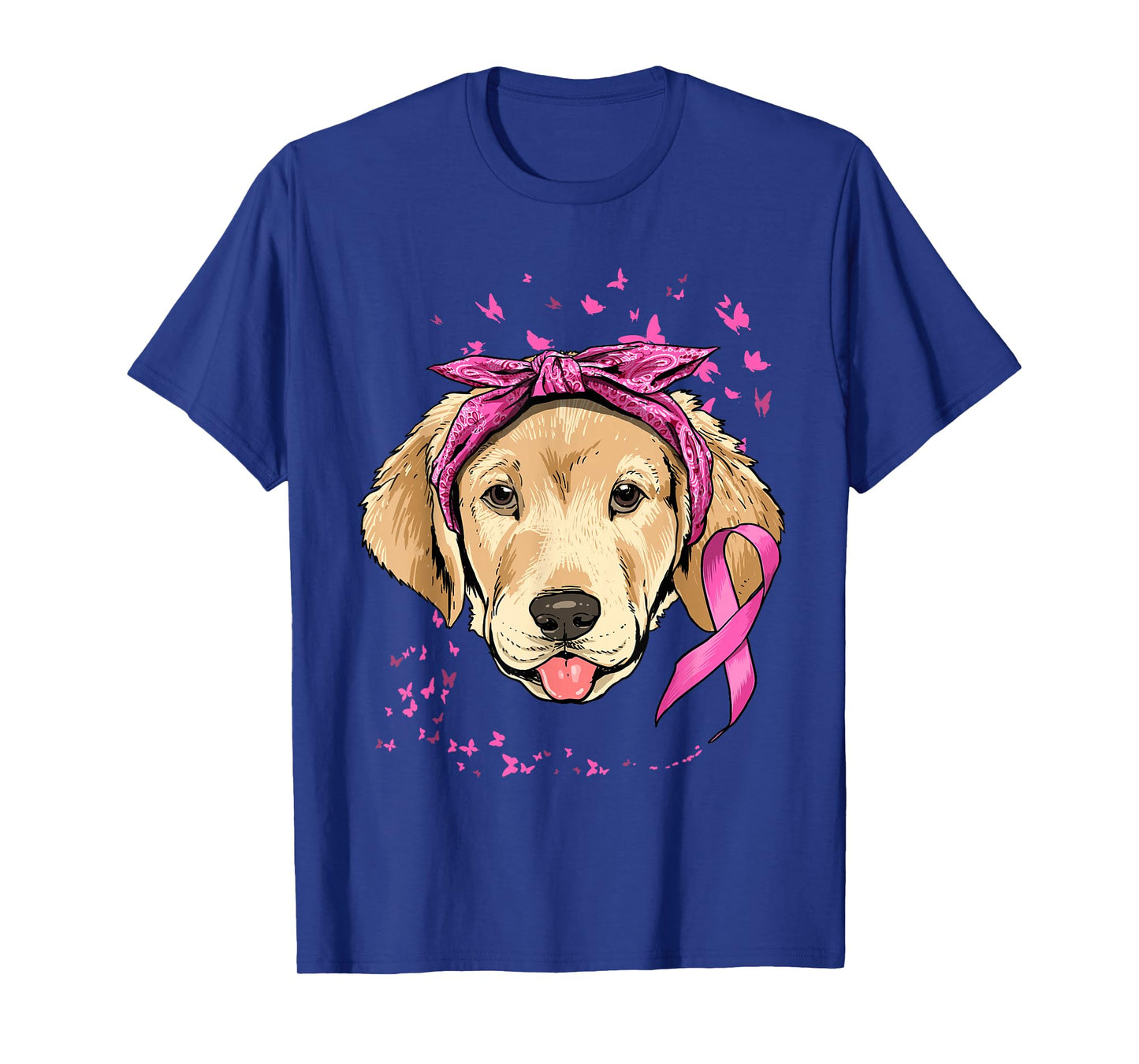 Labrador Pink Ribbon Breast Cancer Awareness Survivor T-Shirt