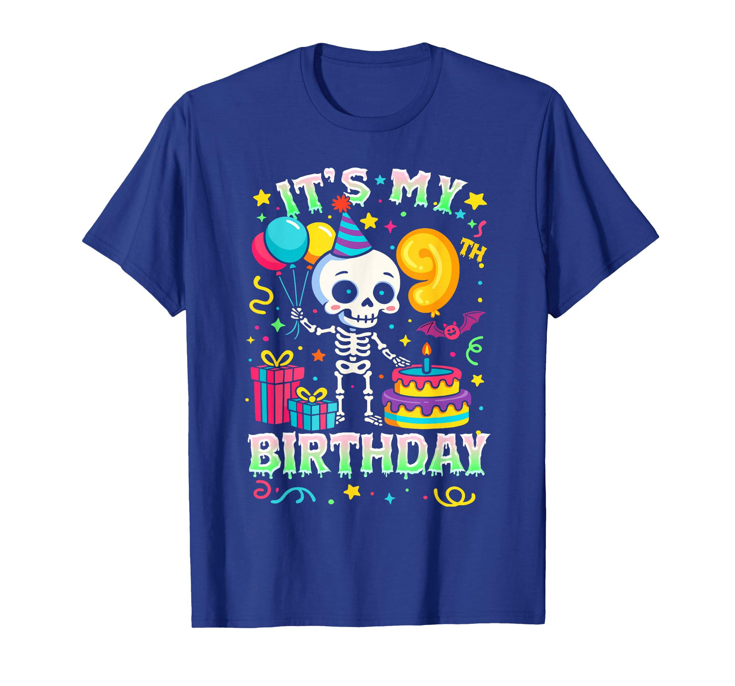 It's My 9th Birthday Skeleton Halloween T-Shirt