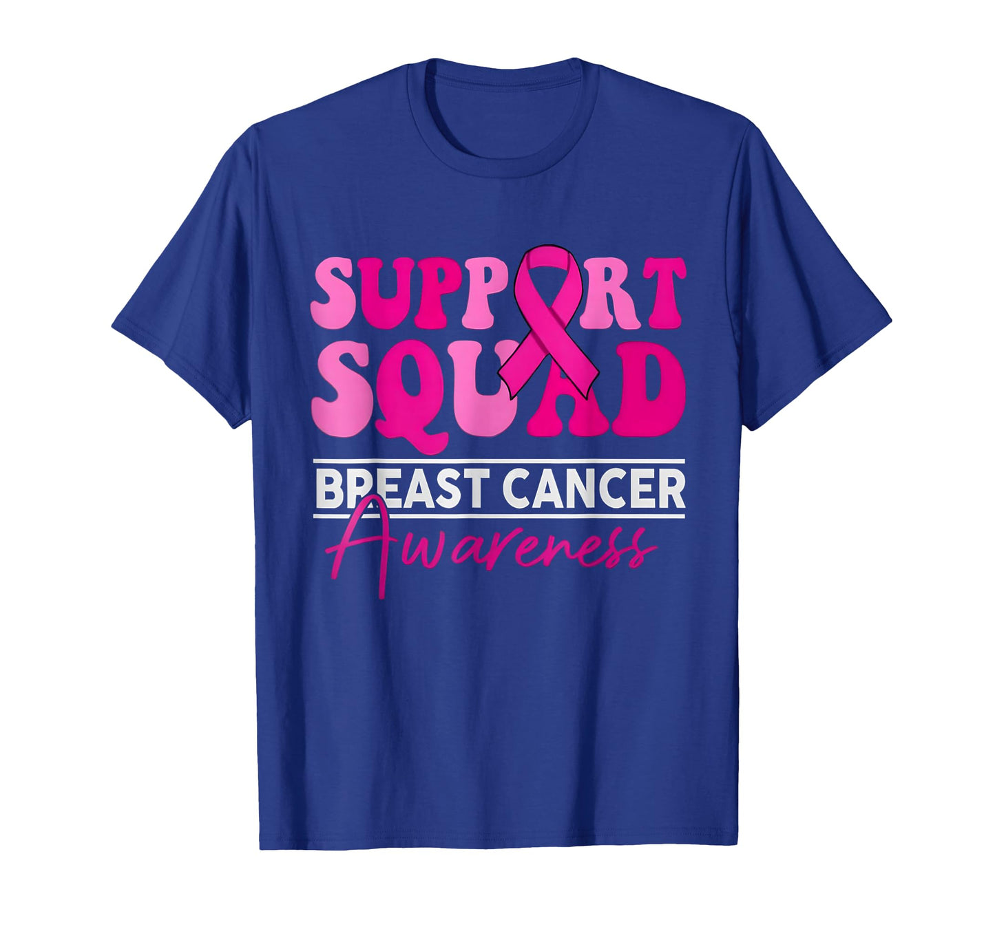 Support Squad Pink Ribbon Breast Cancer Awareness T-Shirt