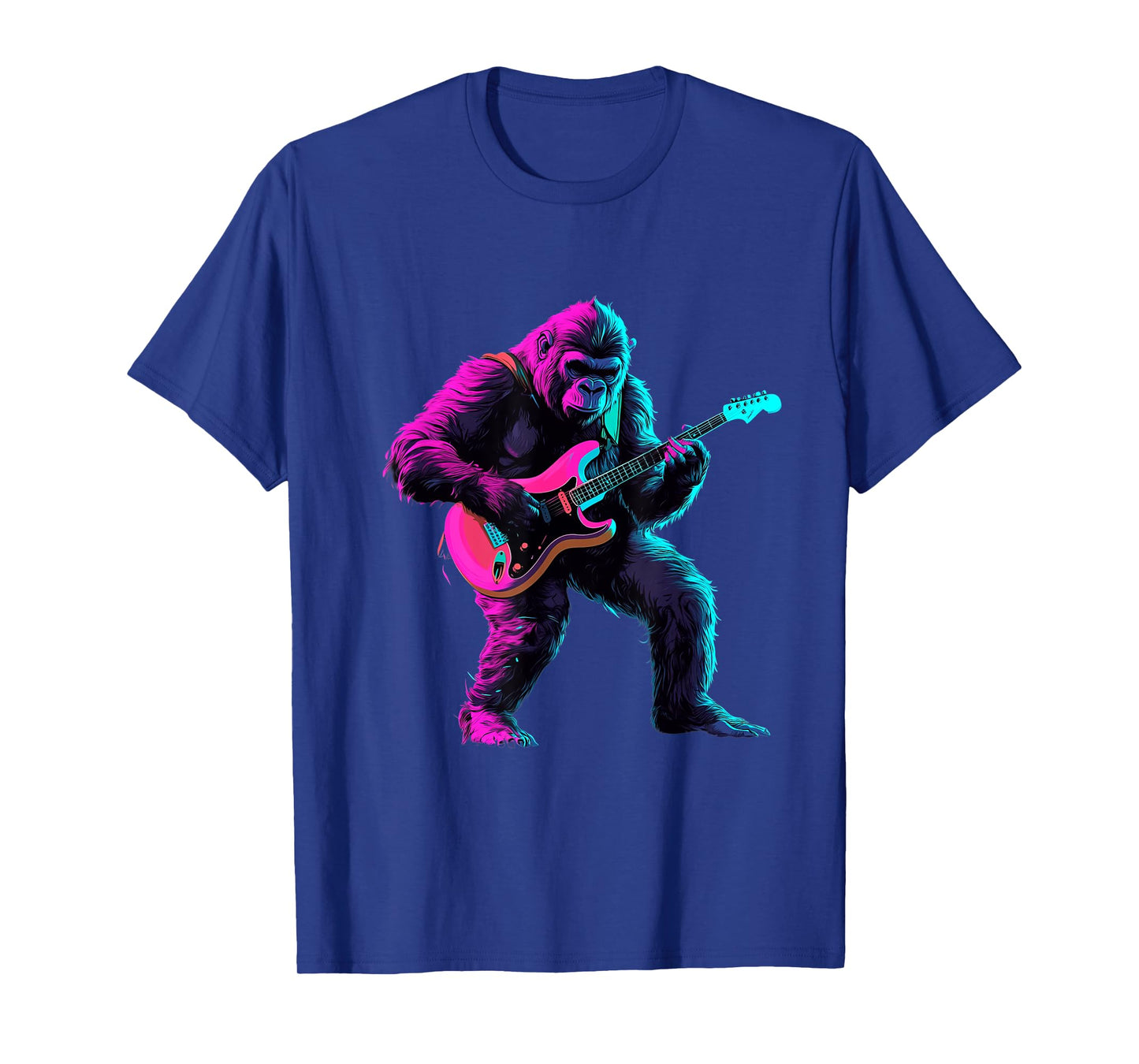 Gorilla Play Guitar | Rock Star | Gorilla Rock Music T-Shirt