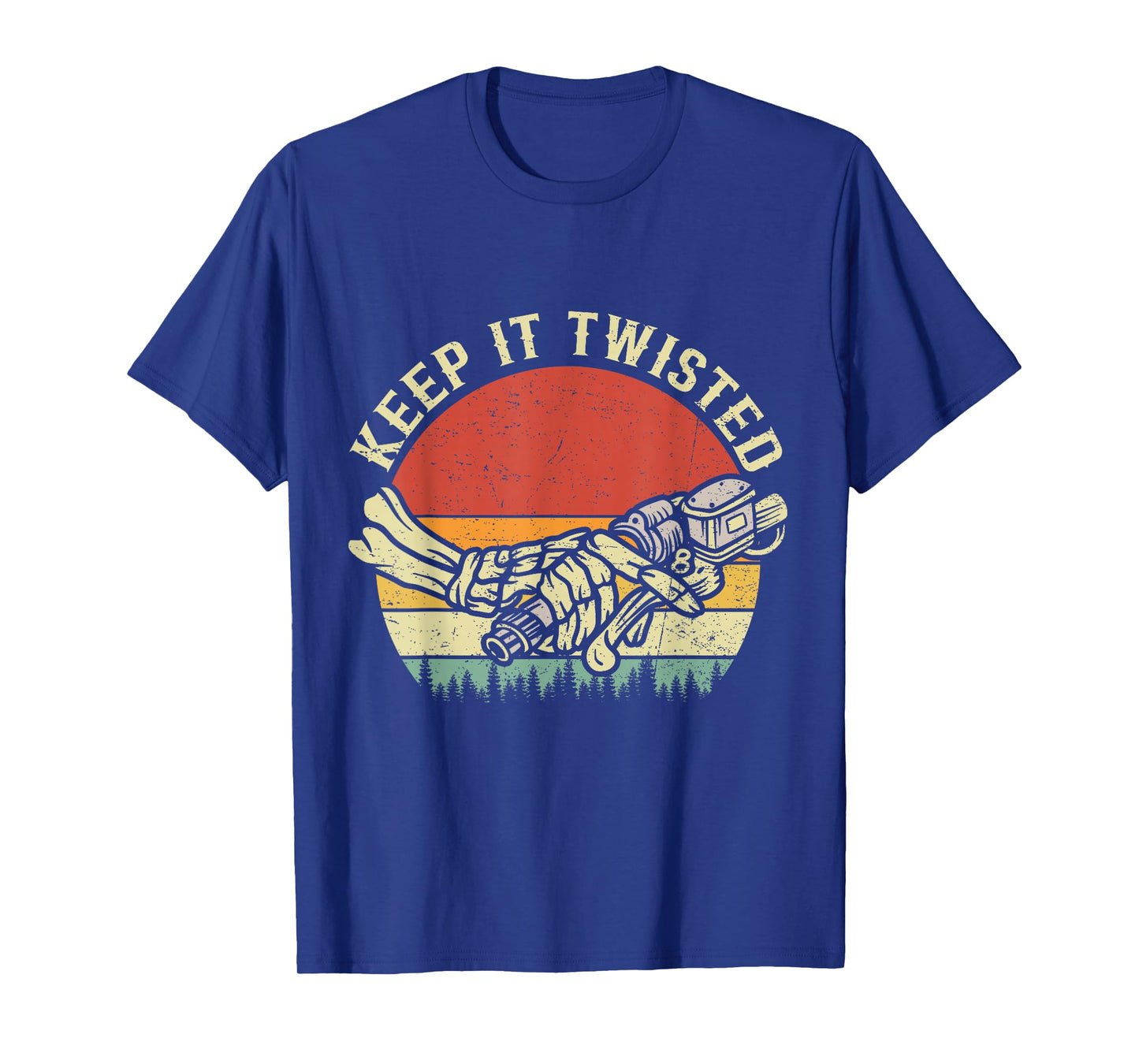 Keep It Twisted Vintage Skeleton Motorcycle Biker Rider Life T-Shirt