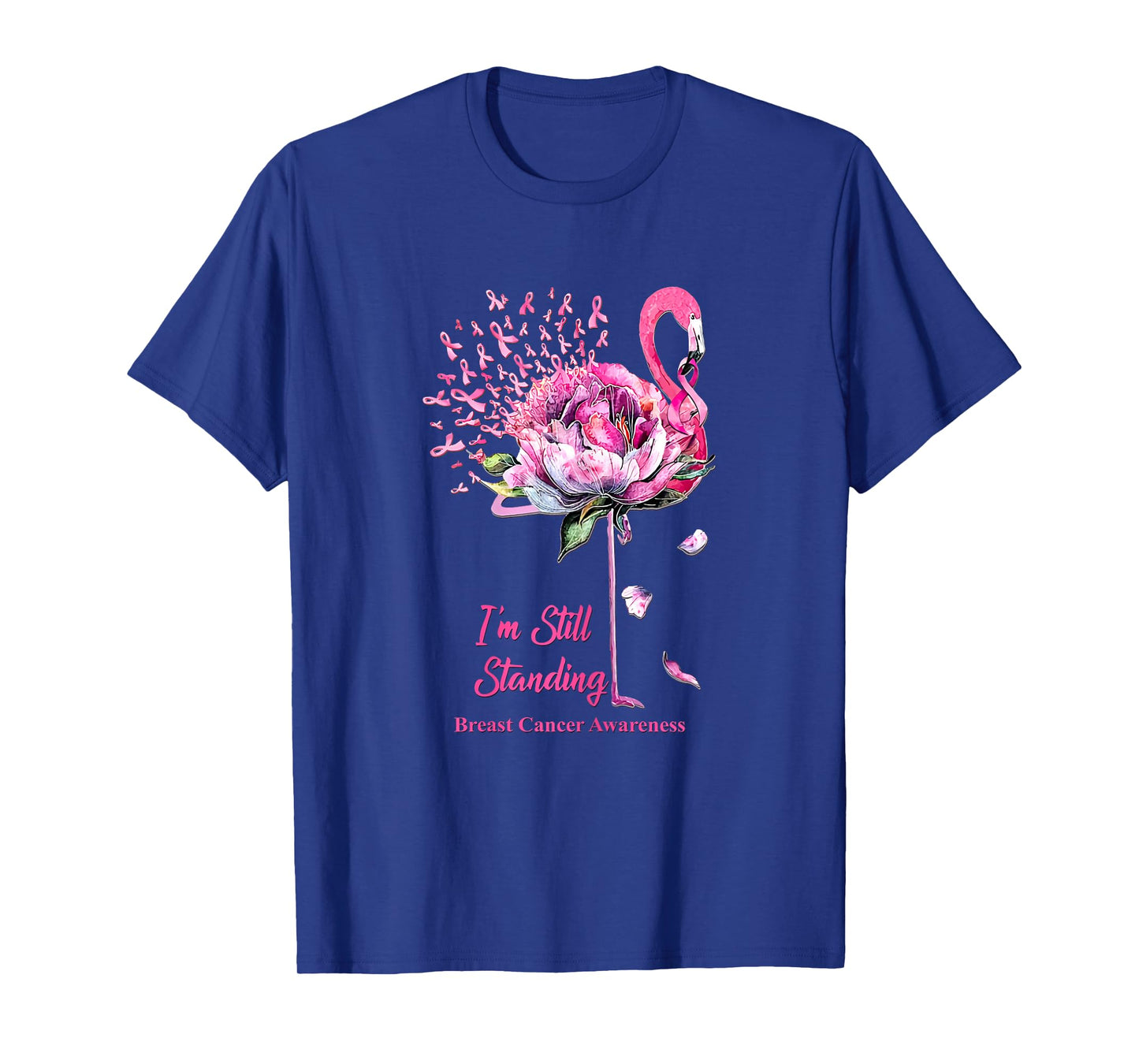 I'm Still Standing Flamingo Breast Cancer Awareness T-Shirt