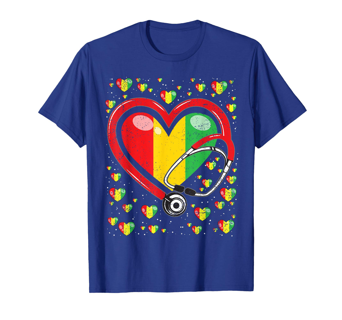 Stethoscope Heart Juneteenth Black History Heart Nurse T-Shirt
